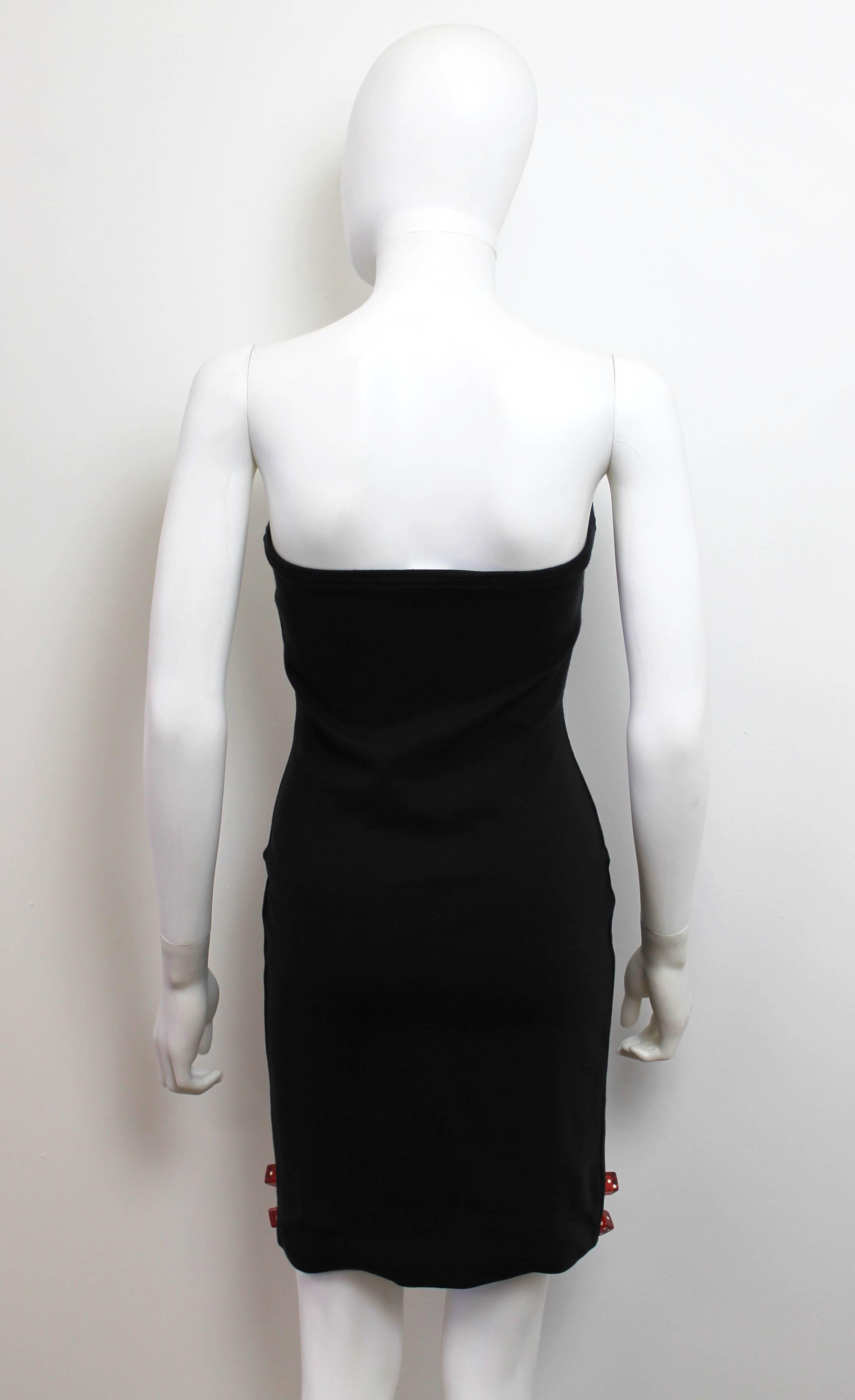 Black Patrick Kelly Dice Dress c. 1988 For Sale