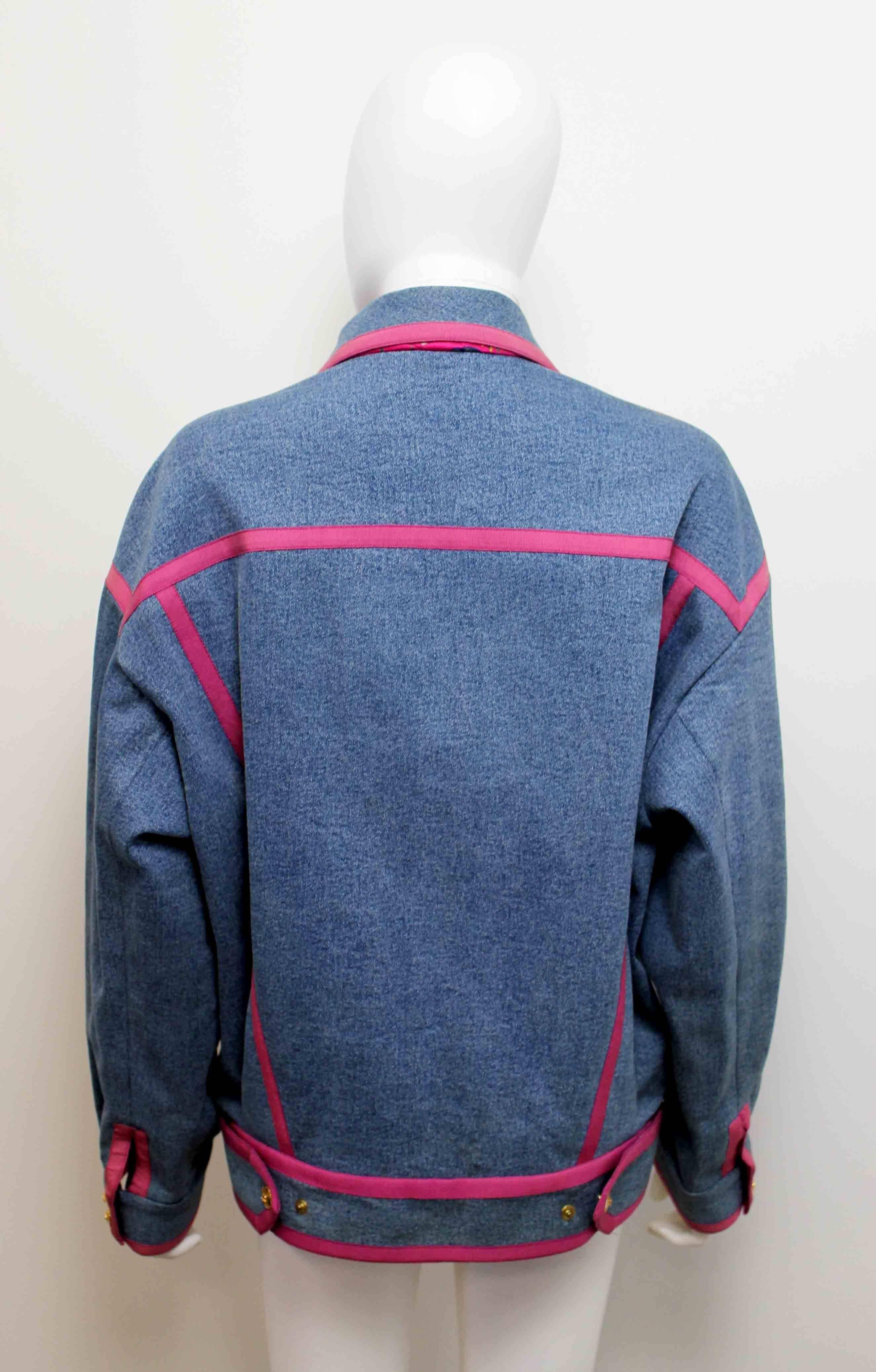 Gray Chanel S/S 1991 'hip hop collection' jacket worn by Linda Evangelista