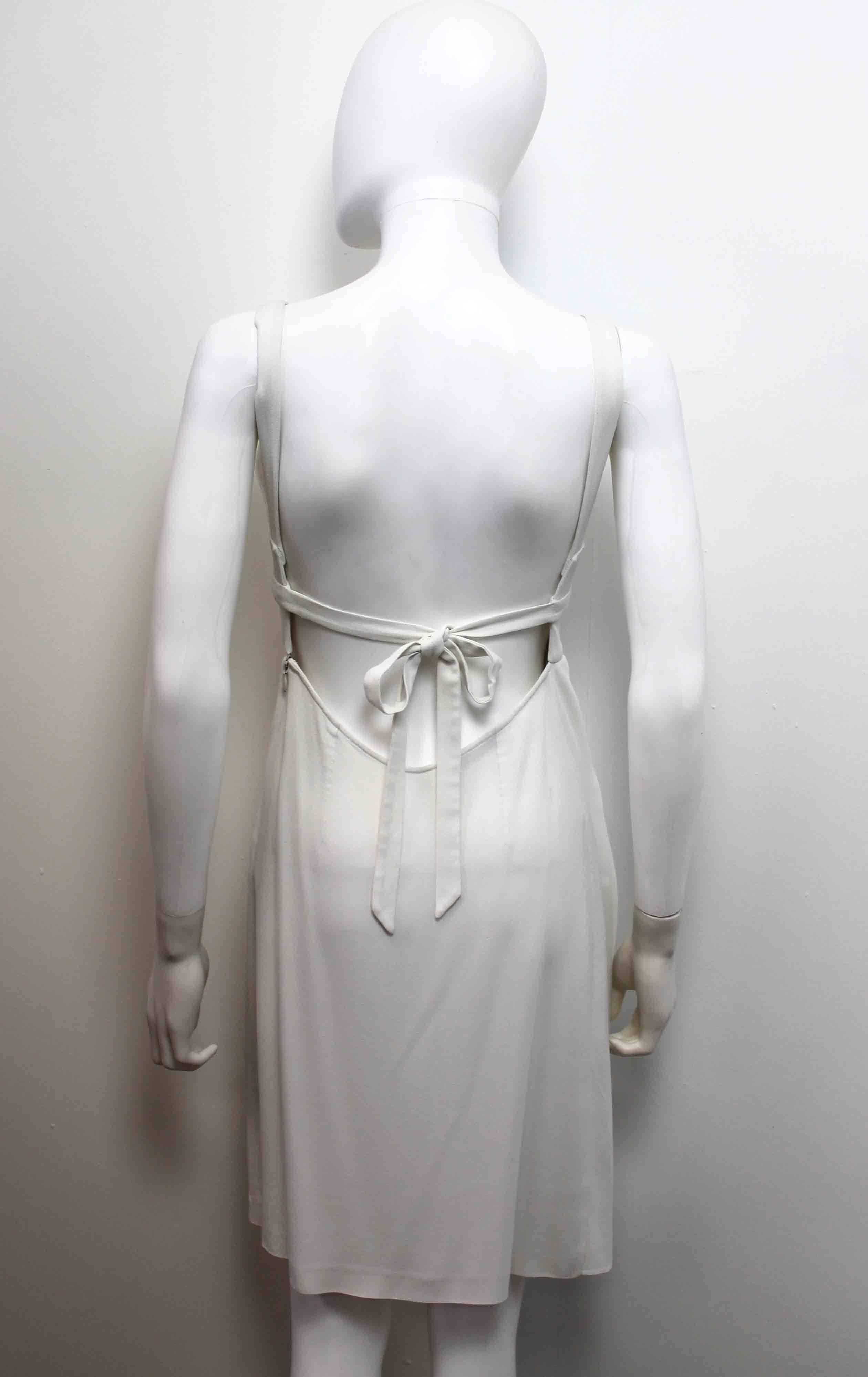 Women's Christian Dior White Silk Dress c. 2005 For Sale