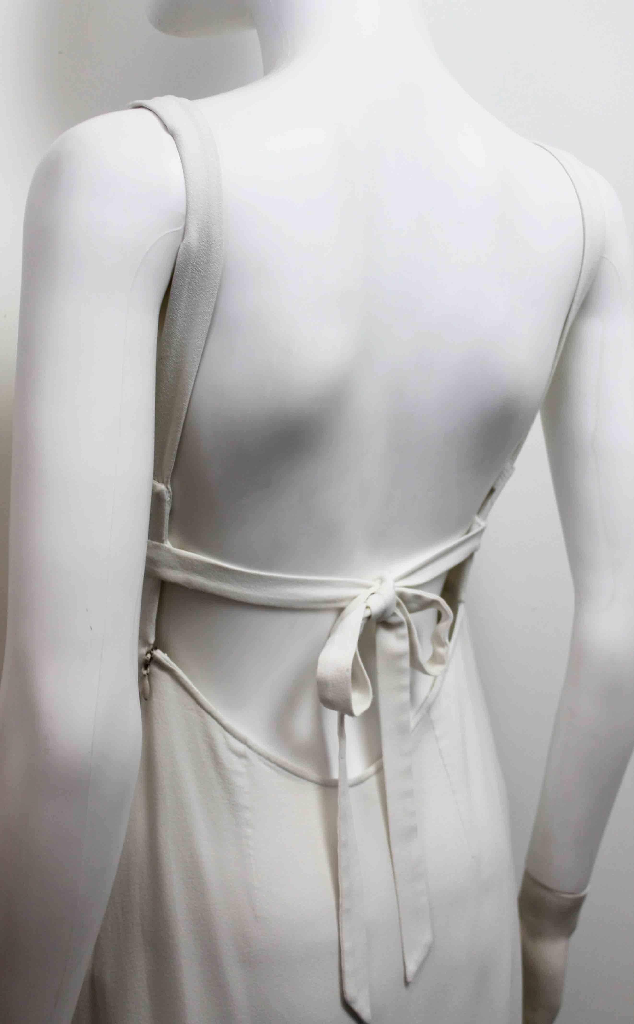 Christian Dior White Silk Dress c. 2005 For Sale 1