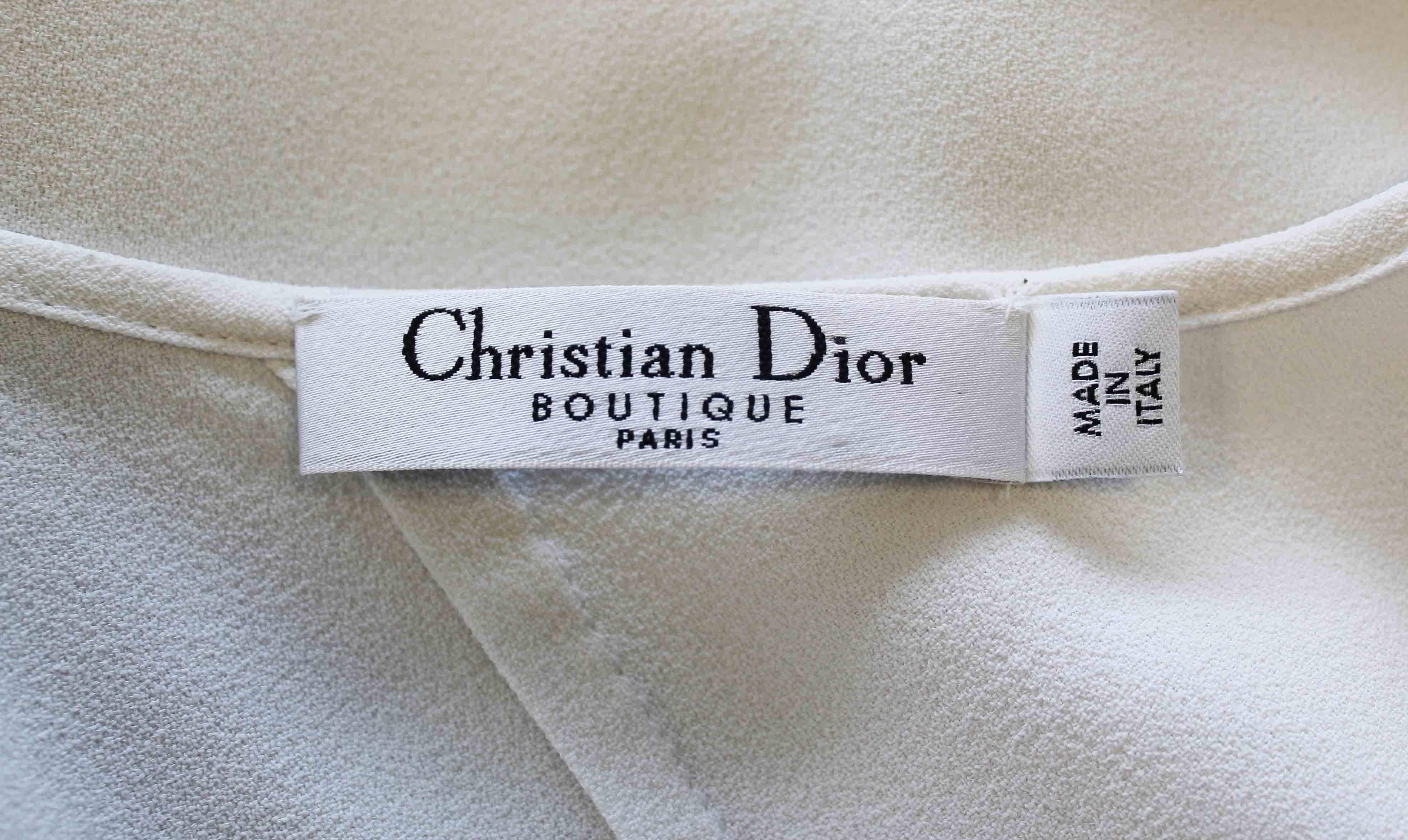 Christian Dior White Silk Dress c. 2005 For Sale 2