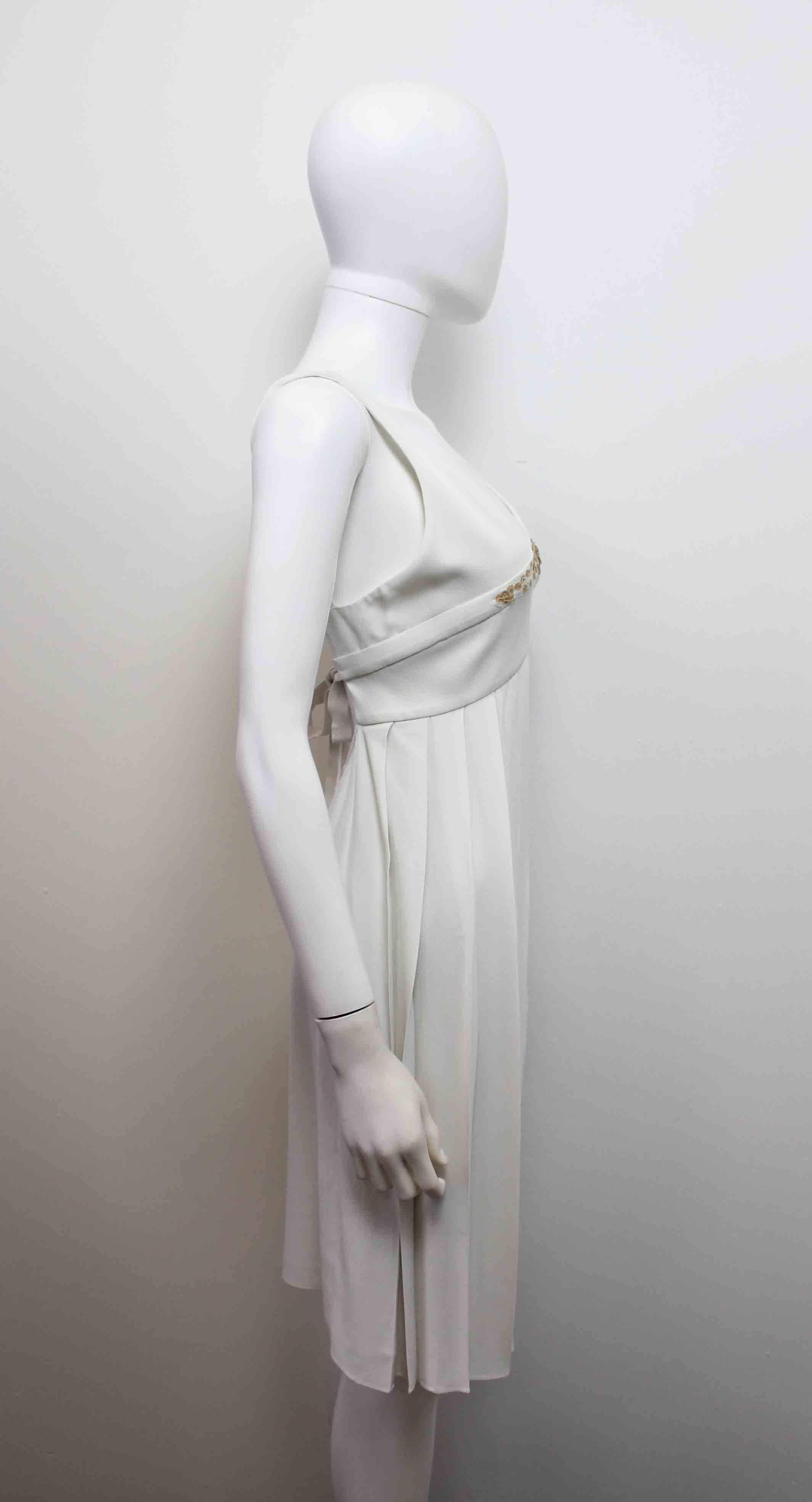 Gray Christian Dior White Silk Dress c. 2005 For Sale