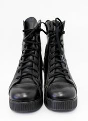 Junior Gaultier Black Lace-Up Boots c. 1990