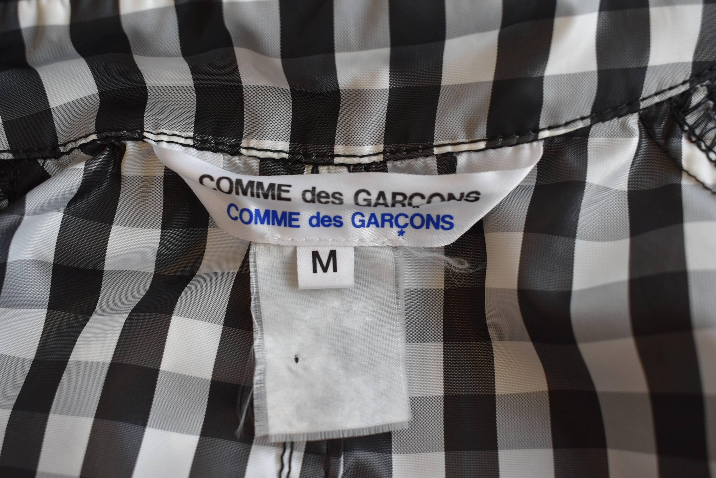 Comme des Garcons Black and White Check Trench Coat 4