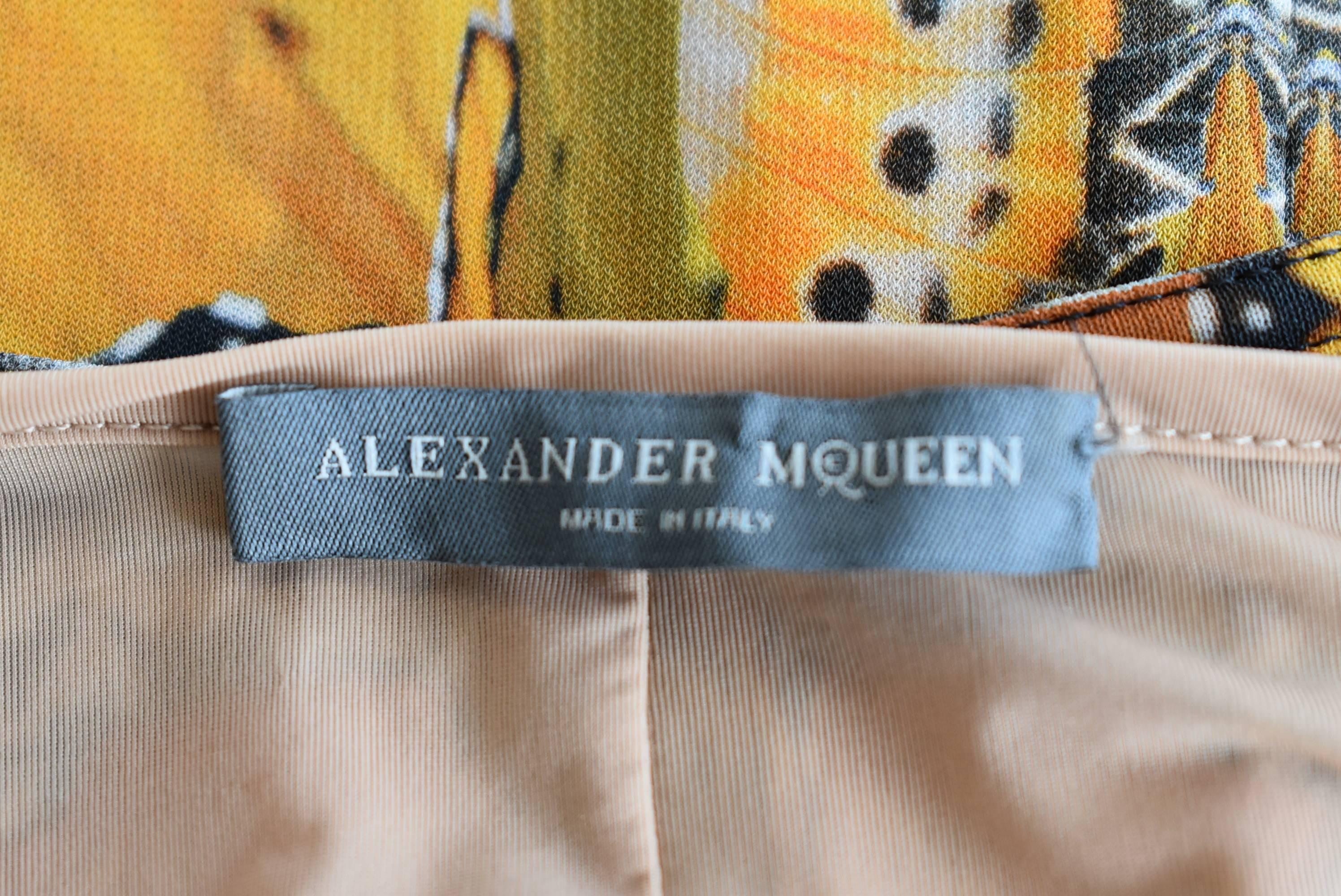Alexander McQueen Butterfly Print Dress S/S 2011 In Excellent Condition In London, GB
