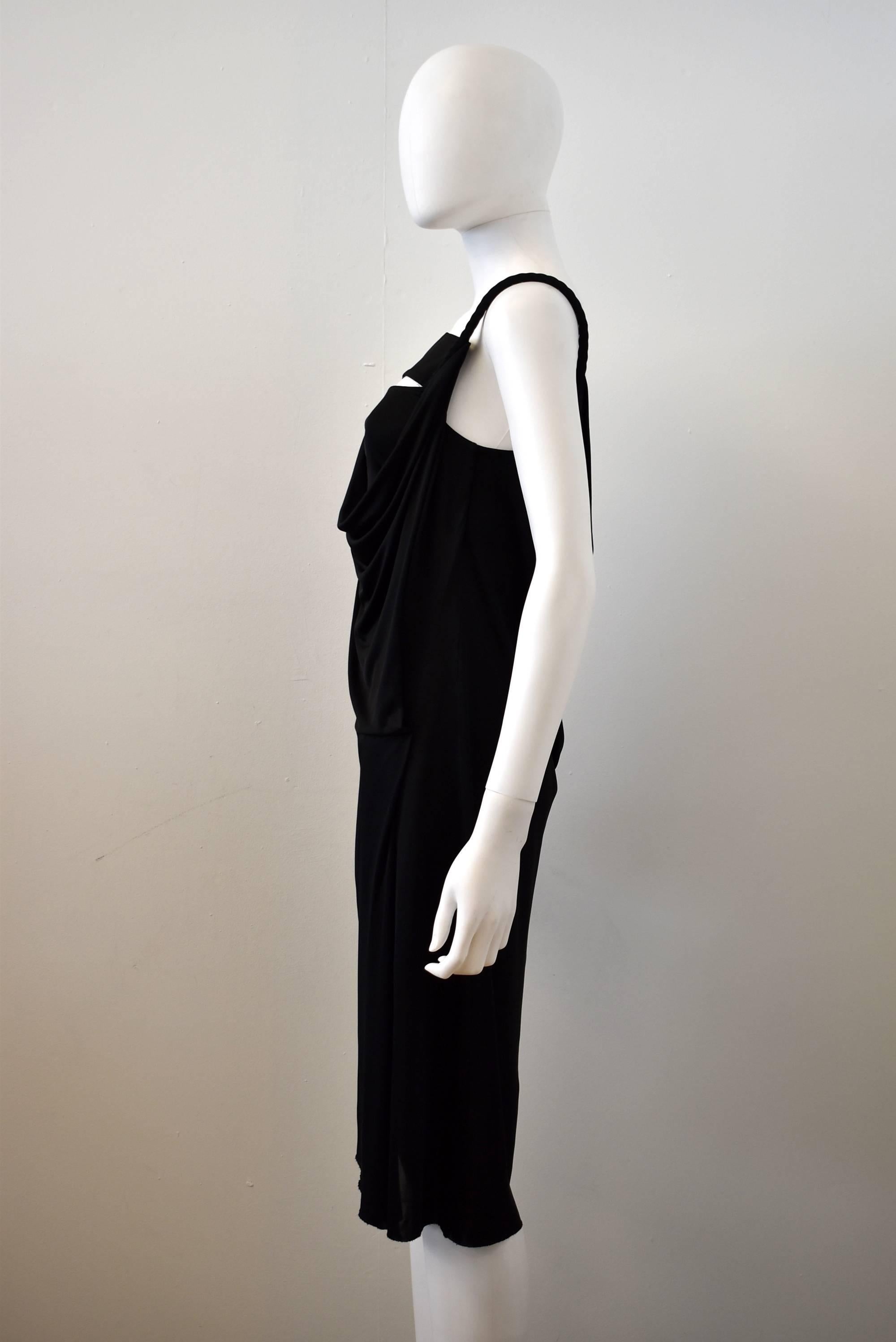 Women's Givenchy Black Jersey Draped Bandage Dress