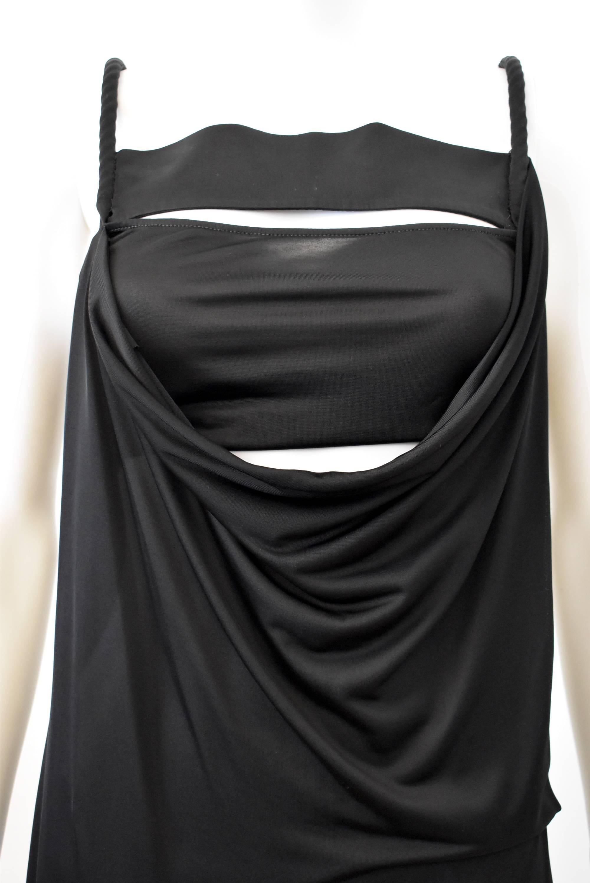 Givenchy Black Jersey Draped Bandage Dress 2