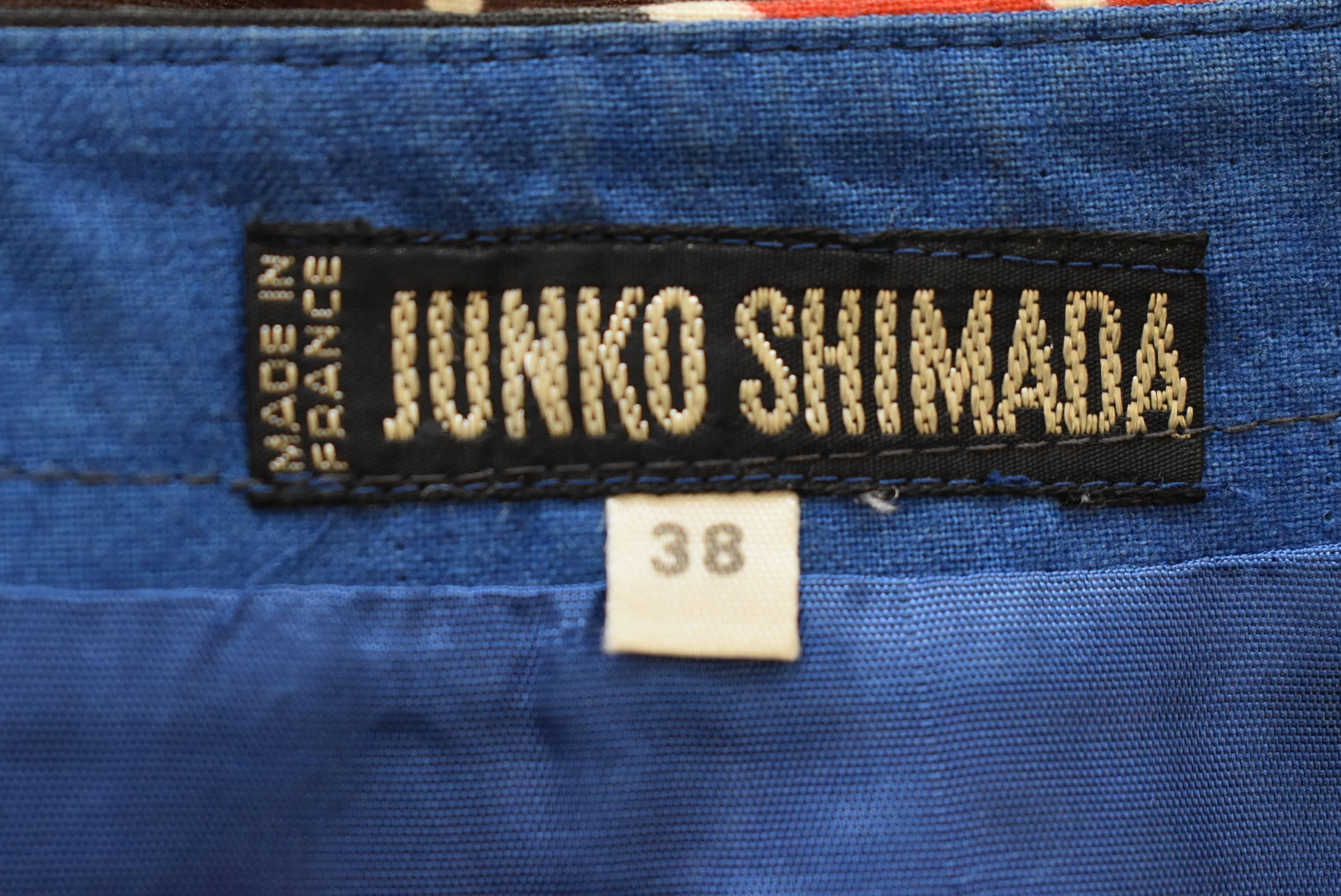 Junko Shimada Hand Painted, Japanese Festival Banner Mini Skirt 2