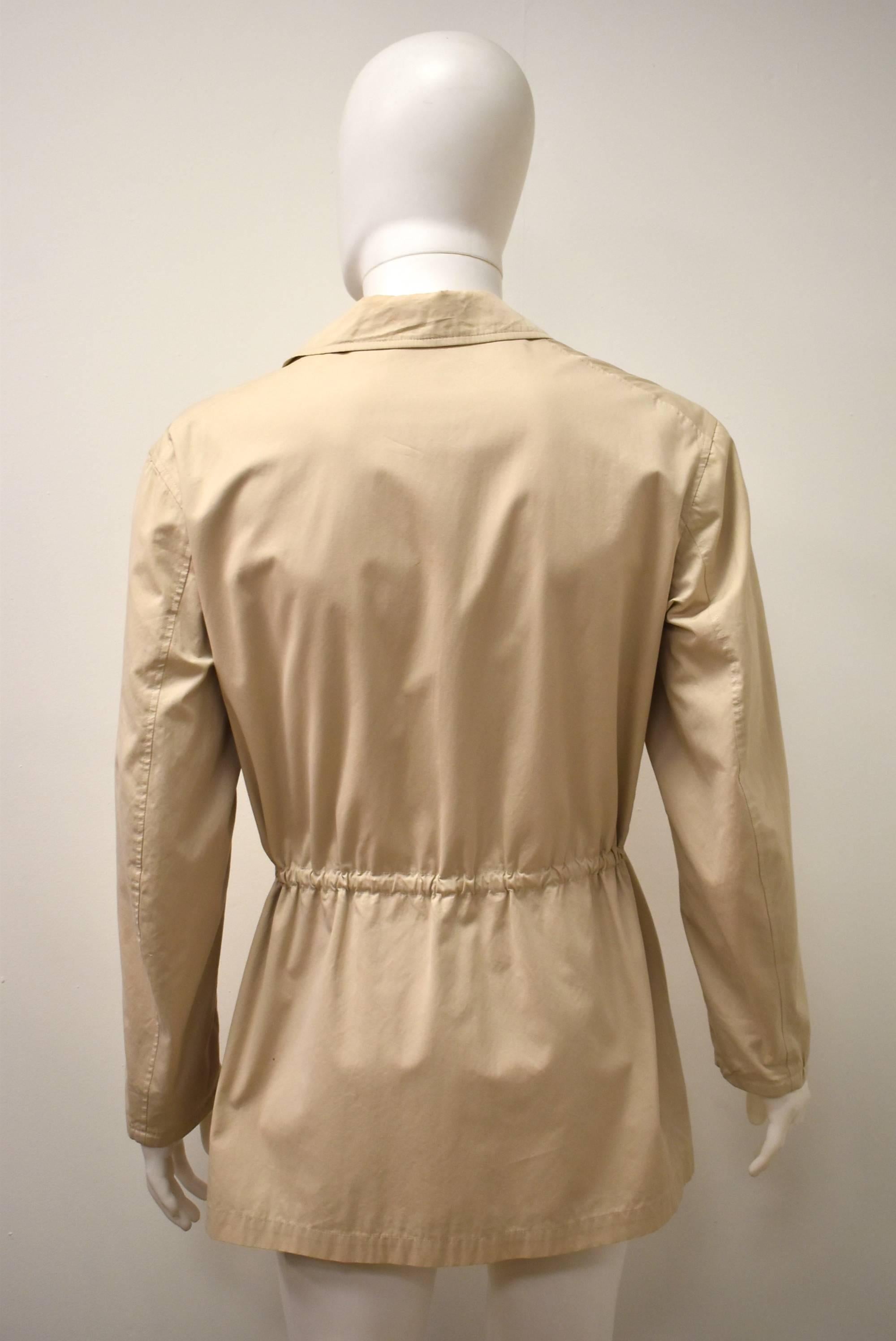 1980’s Yohji Yamamoto Cream Jacket with Drawstring Waist In Excellent Condition In London, GB