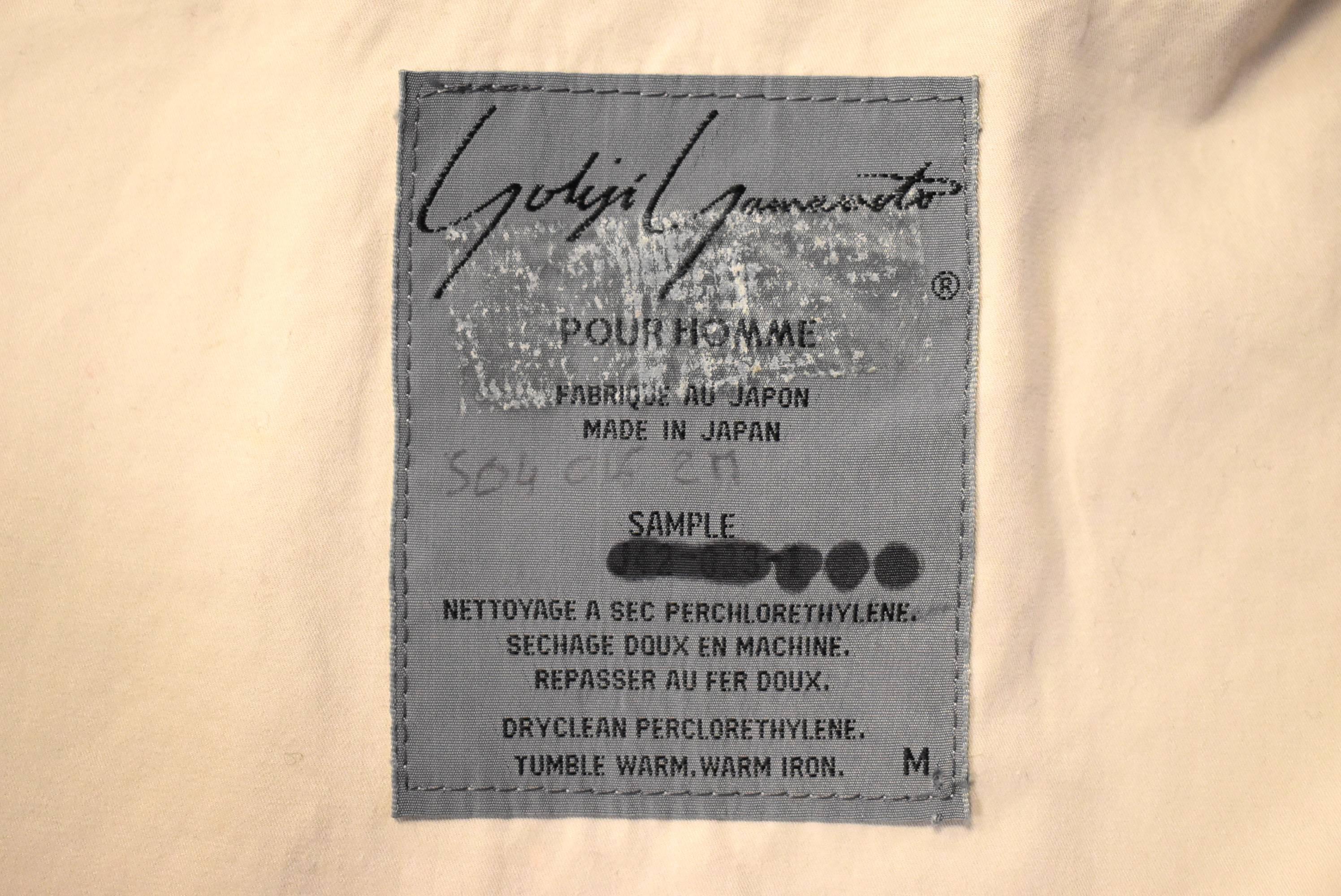 1980’s Yohji Yamamoto Cream Jacket with Drawstring Waist 2