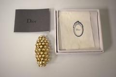 Dior Gold-plated, Pearl and Crystal Broach 2000's