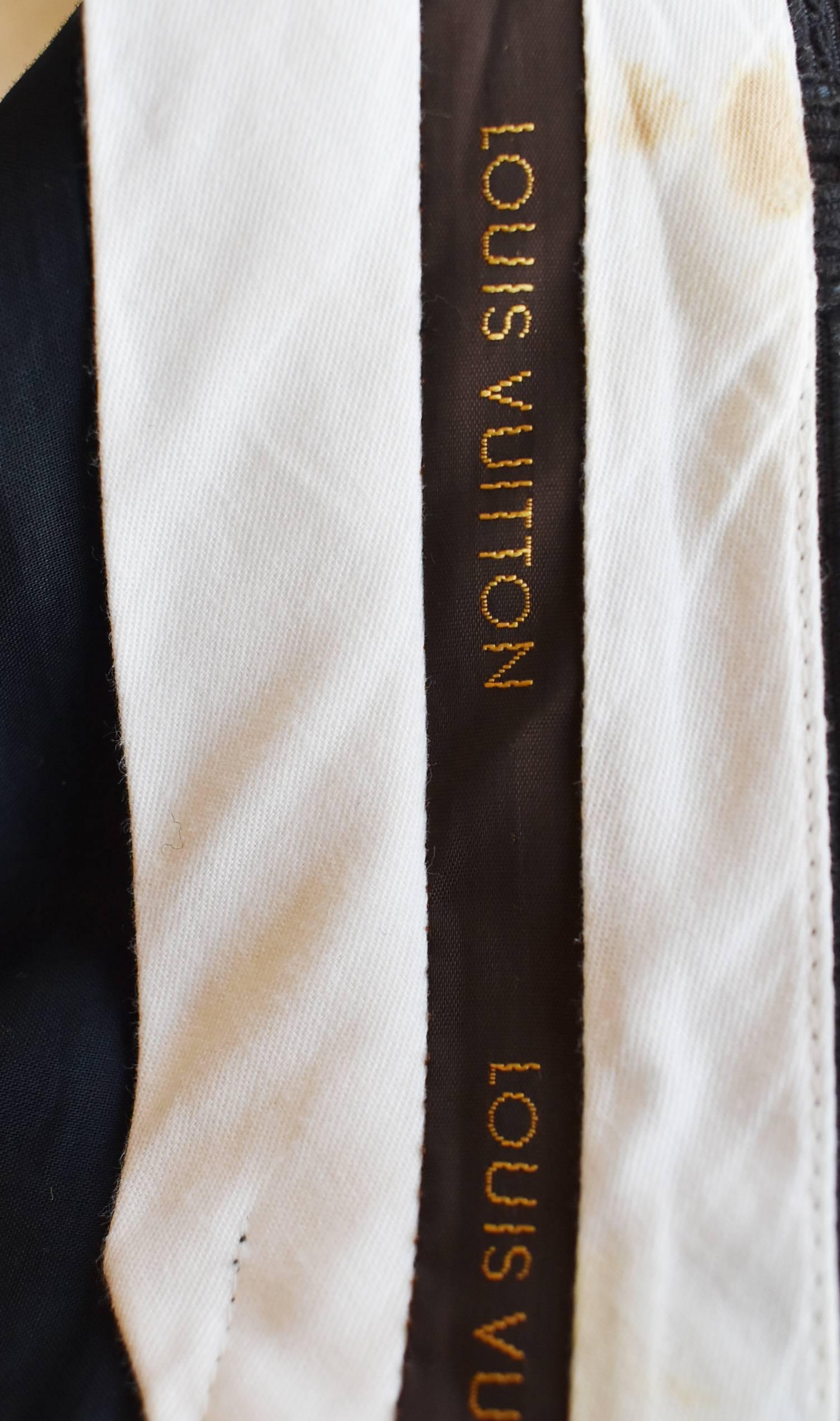 Louis Vuitton Charcoal Corduroy Plus Fours Cropped Trousers In Good Condition In London, GB