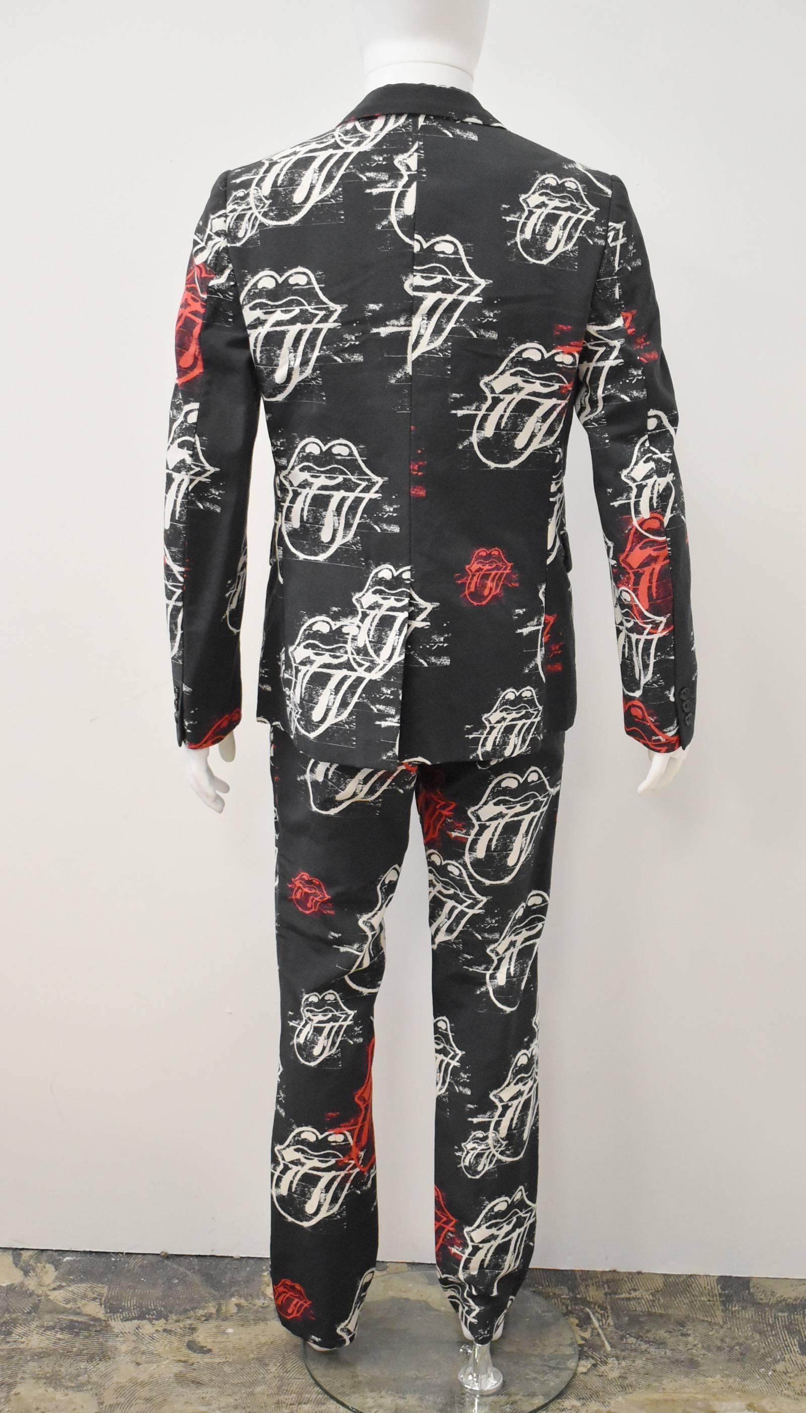 Comme des Garcons Homme Plus Rolling Stone ‘Lick’ Suit 2005 In Excellent Condition For Sale In London, GB