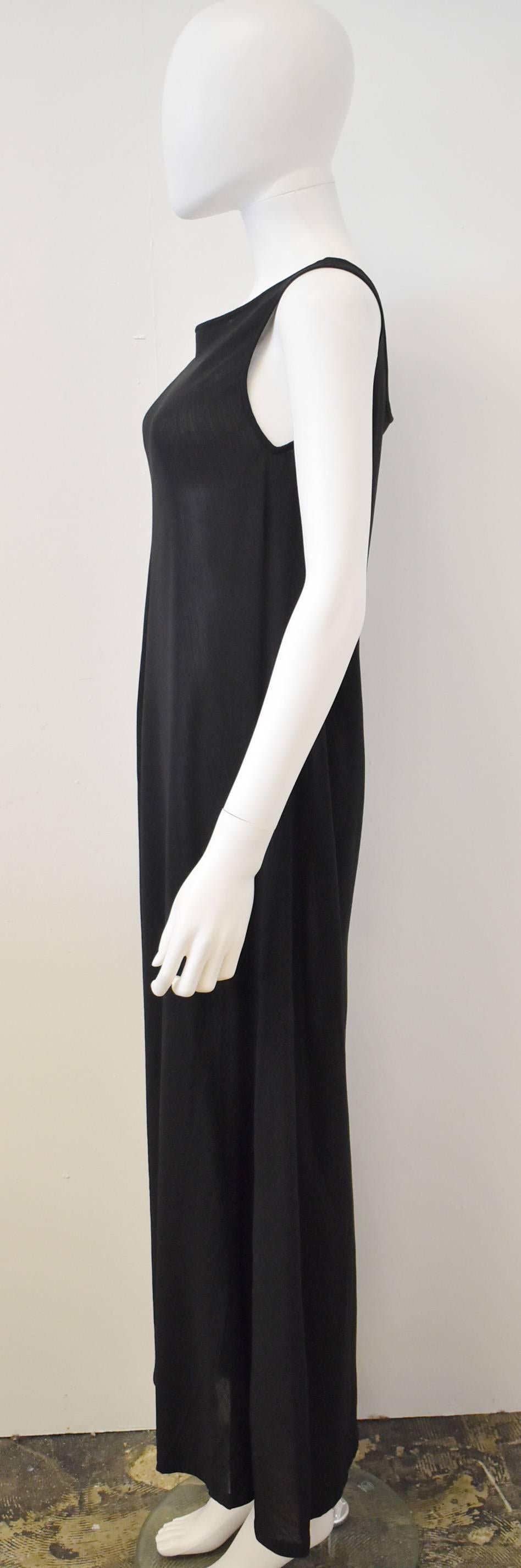Yohji Yamamoto Y’s Black Sleeveless Semi Sheer Oversize Dress  In Excellent Condition In London, GB