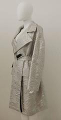 Dries Van Noten Silver Rhonda Brocade Coat A/W14