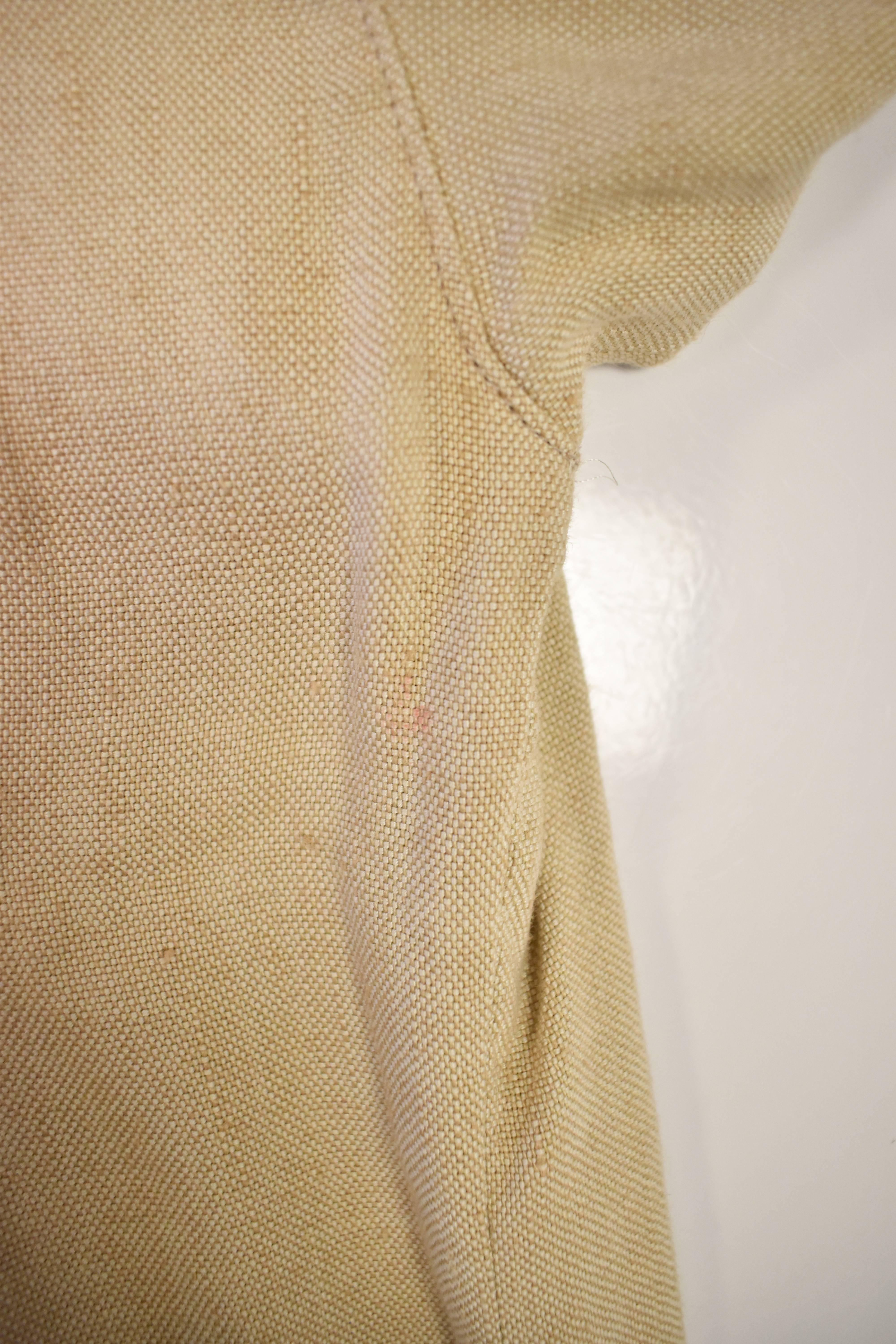 Chanel Beige Linen and Silk Shirt Dress 3