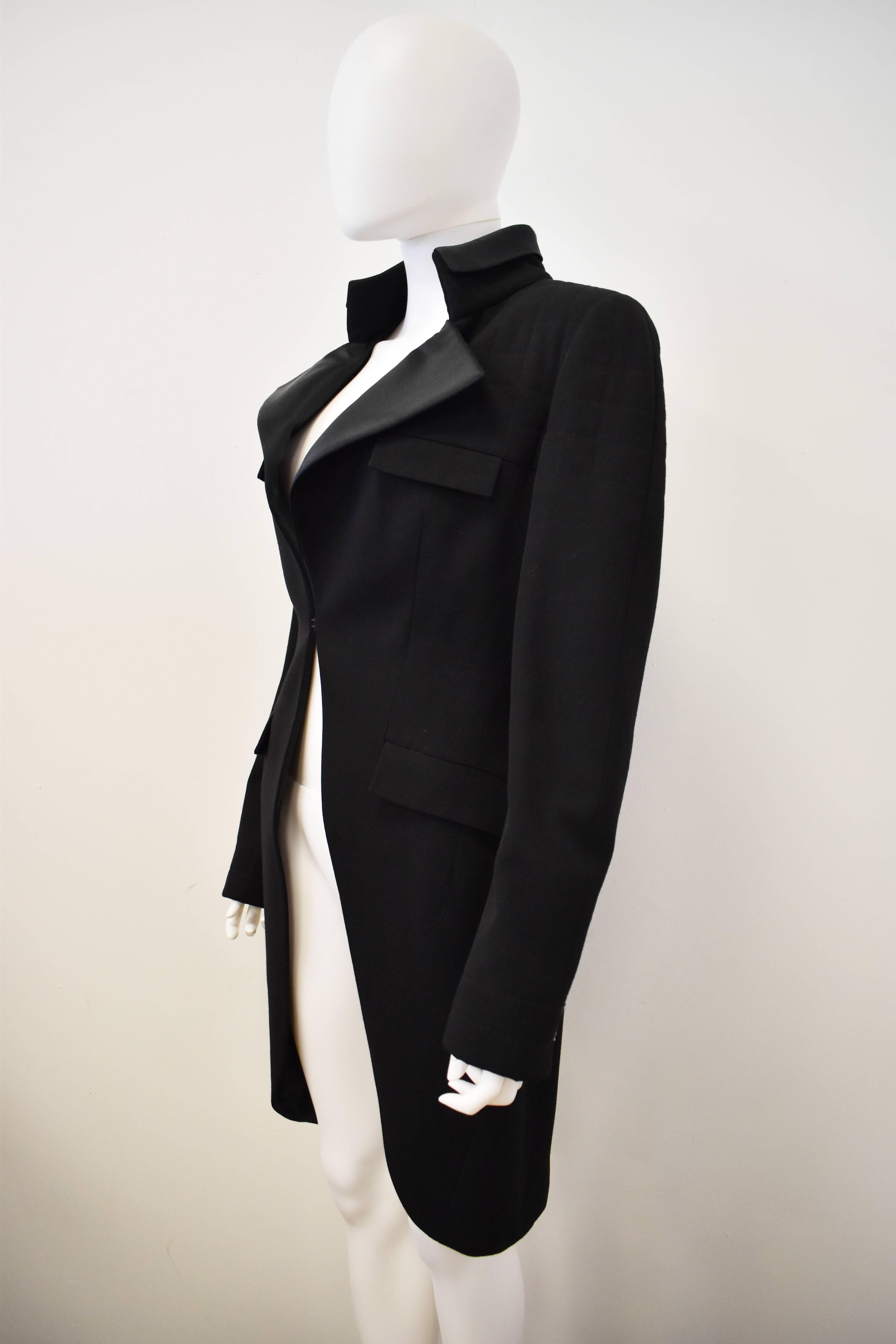 Chanel Black Tuxedo Coat 2006 In Excellent Condition For Sale In London, GB