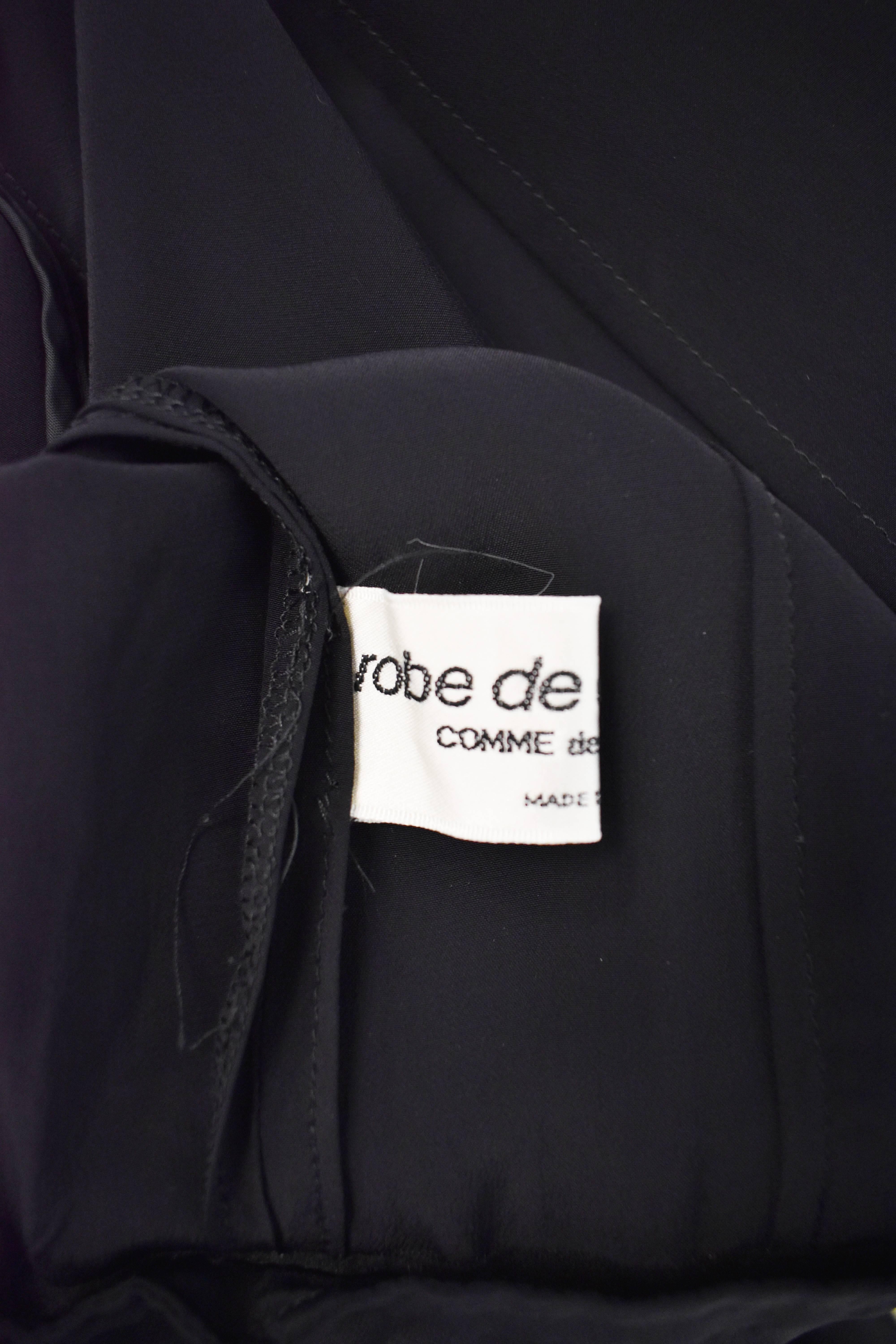 Comme des Garçons Robe de Chambre Black Shirt with Contrast Velvet Collar 1