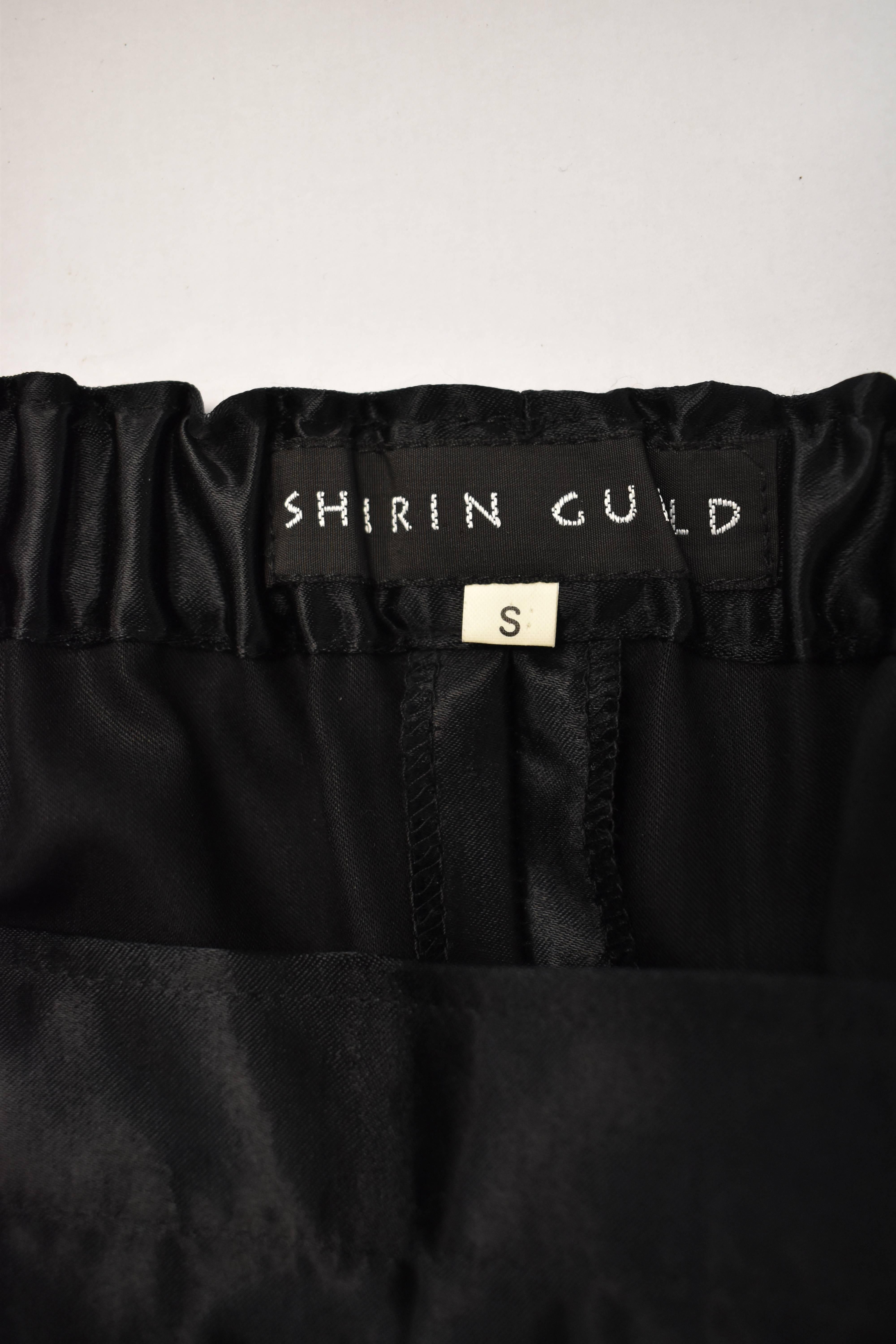 Shirin Guild Black Silk Harem pants For Sale 1