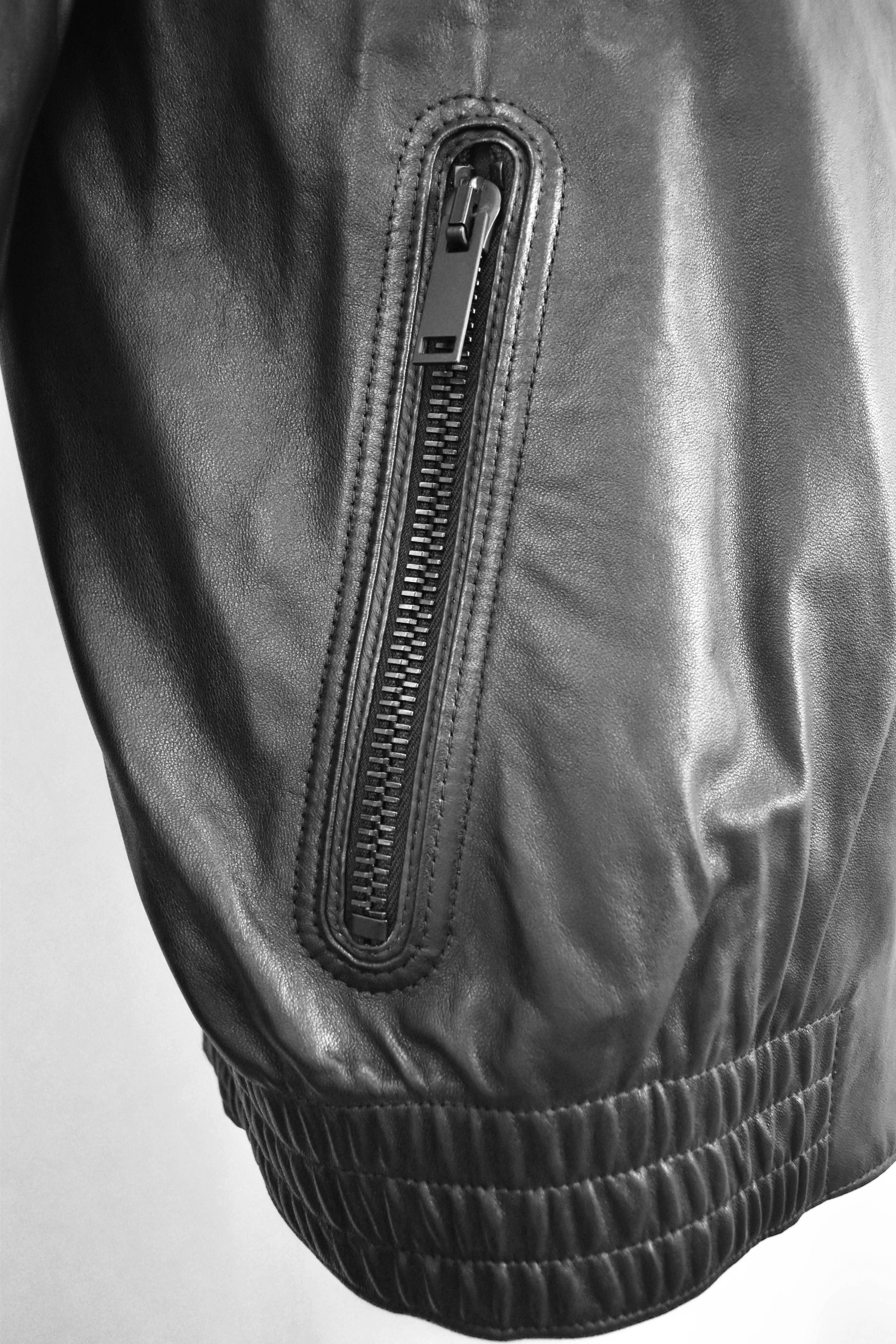 Alexander McQueen Black Leather Jacket 1