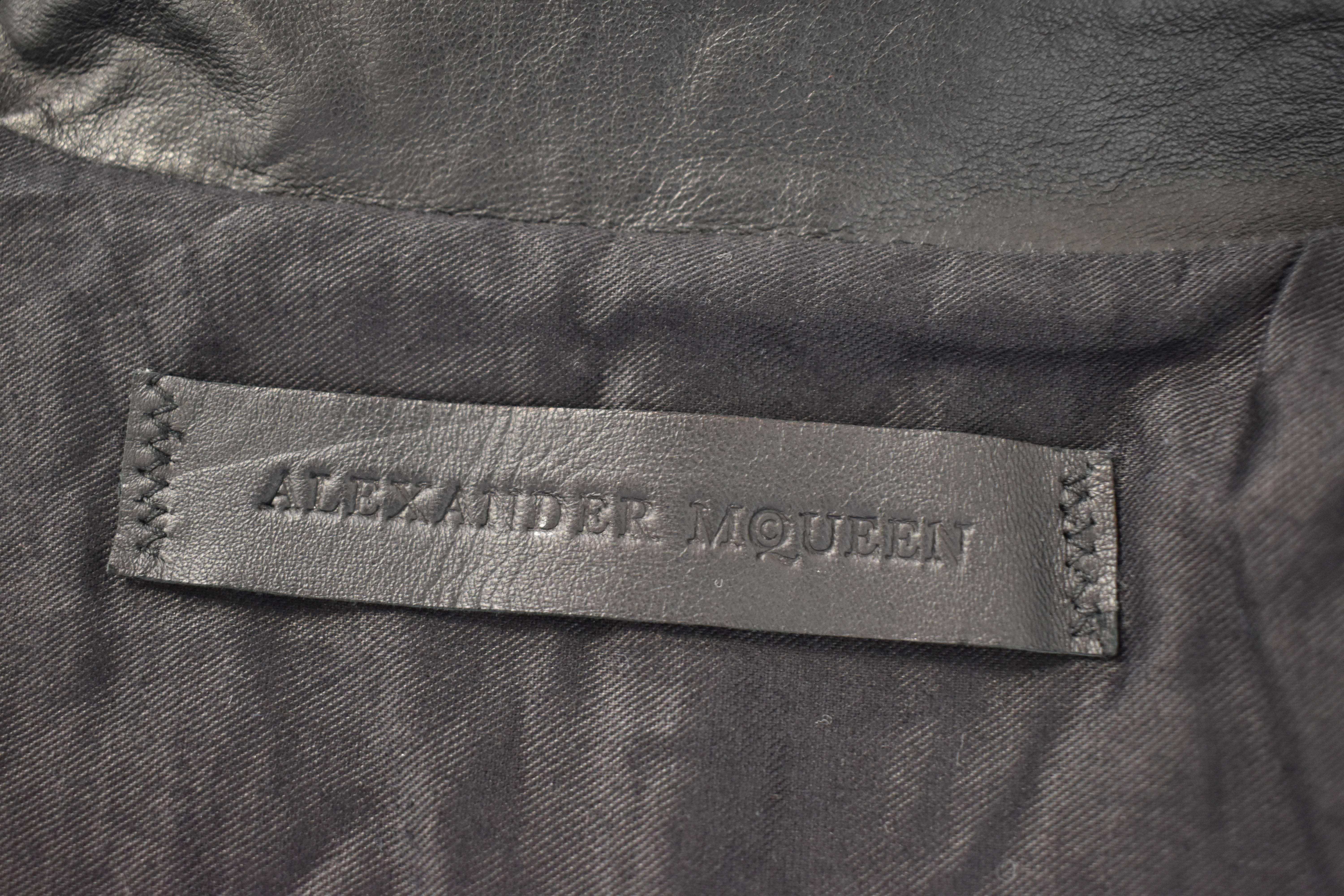 Alexander McQueen Black Leather Jacket 2