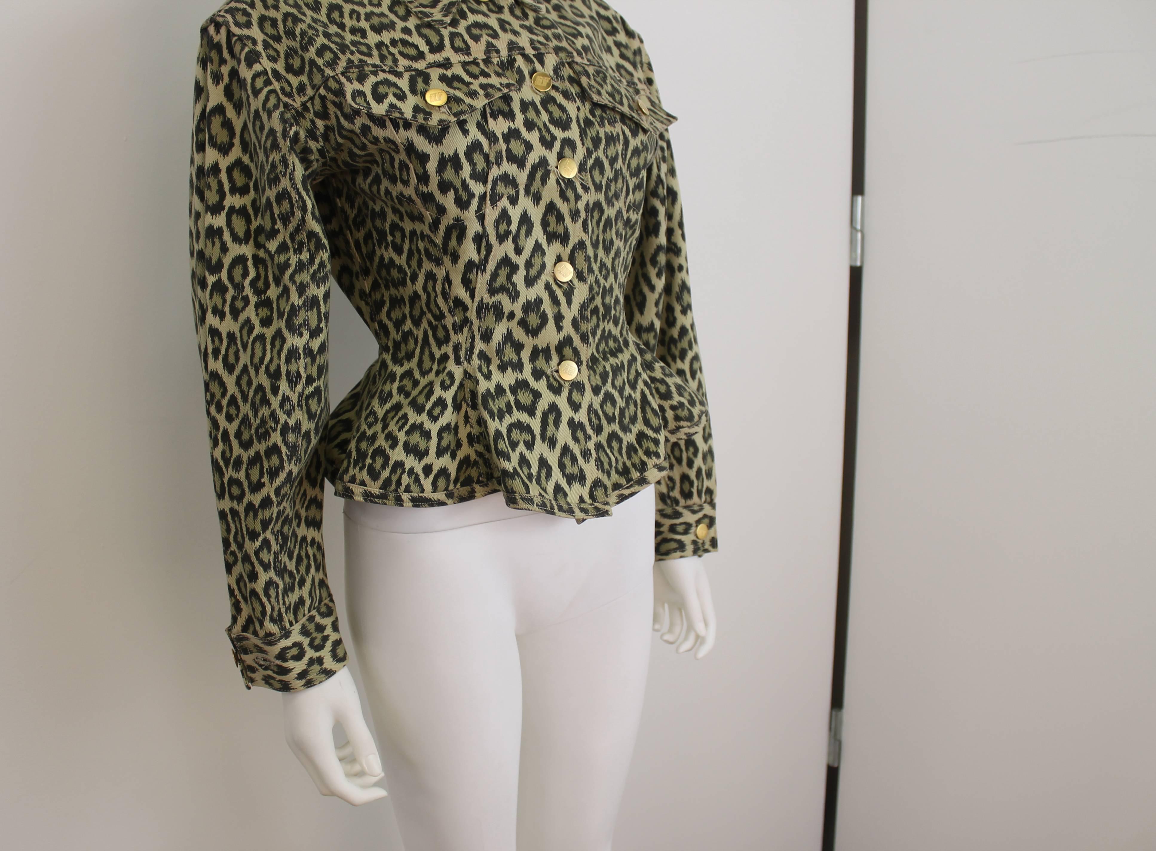 Women's Junior Gaultier Leopard Print Jacket c.1988