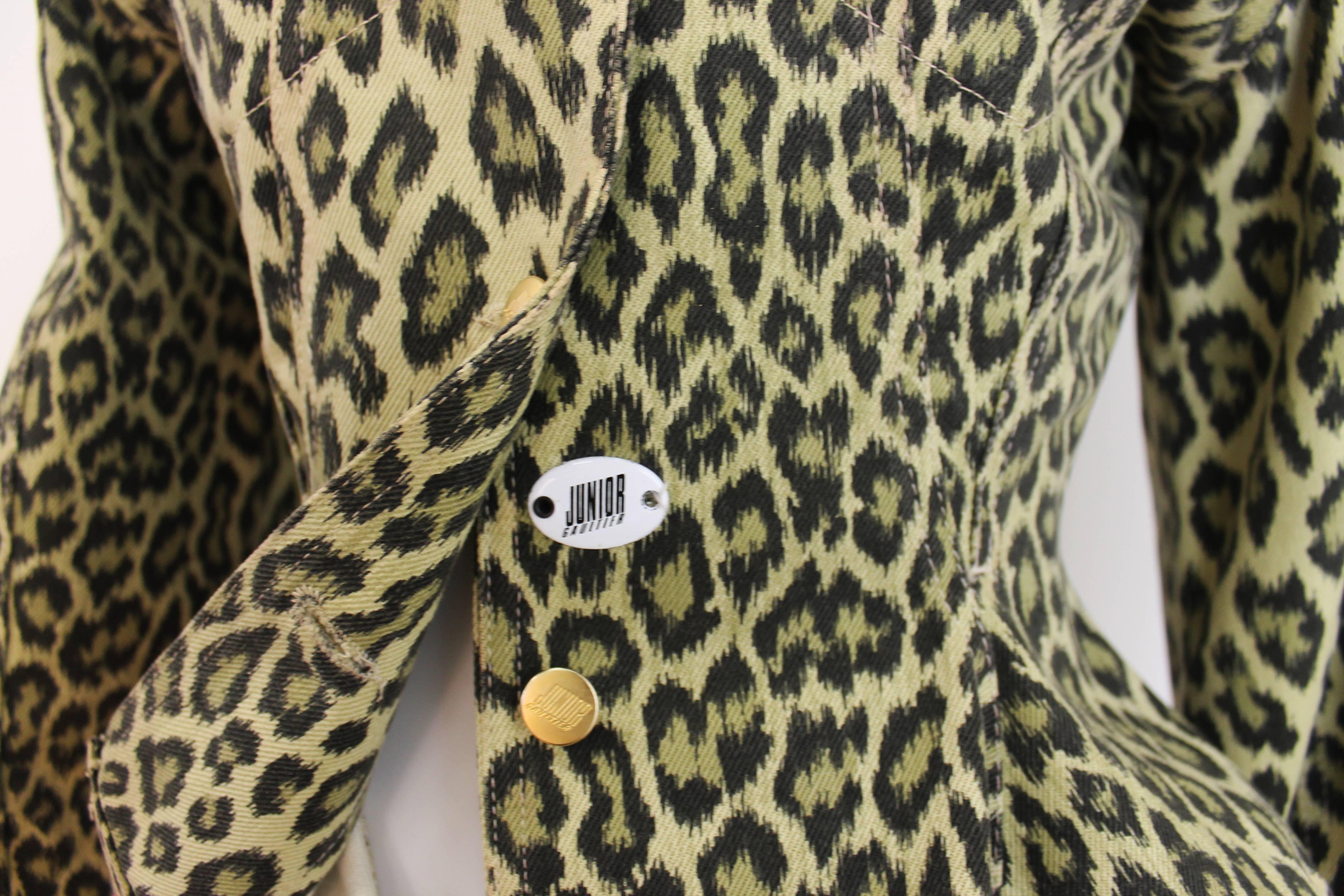 Junior Gaultier Leopard Print Jacket c.1988 1