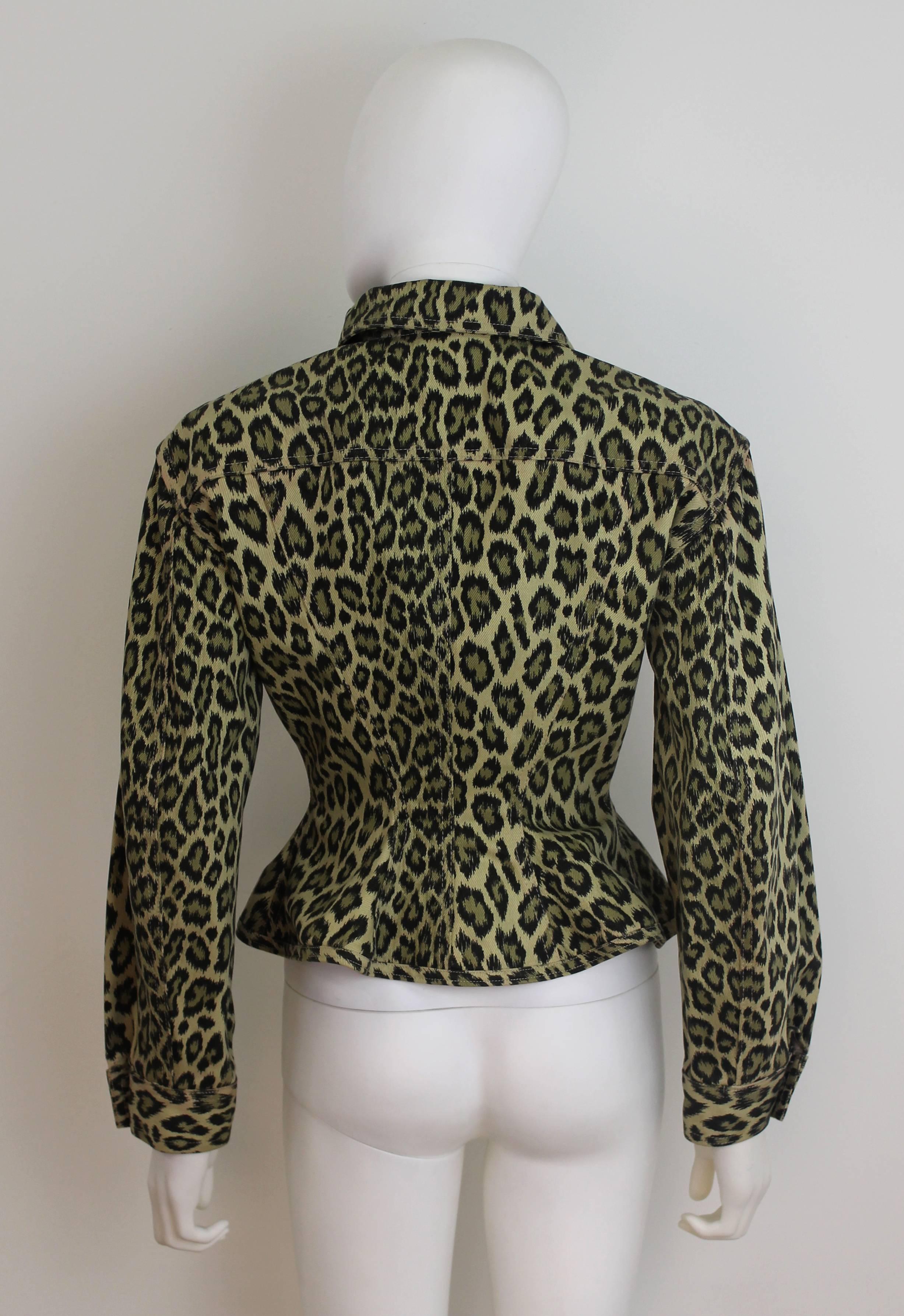 Junior Gaultier Leopard Print Jacket c.1988 In Excellent Condition In London, GB