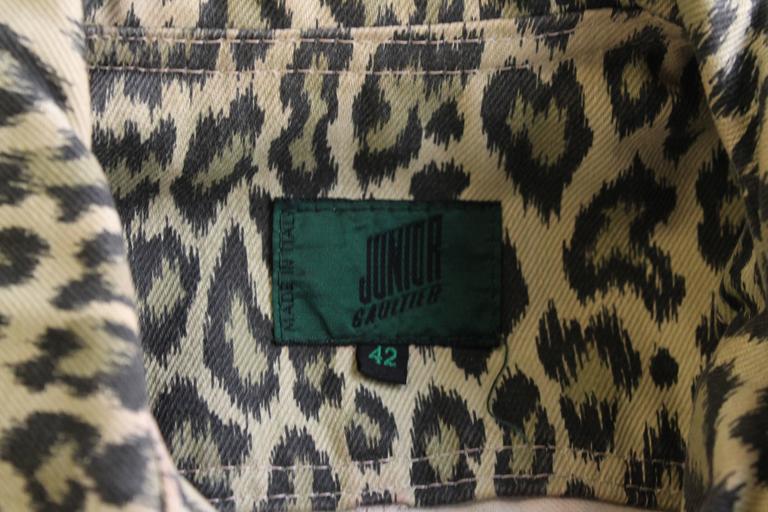 Junior Gaultier Leopard Print Jacket c.1988 at 1stDibs