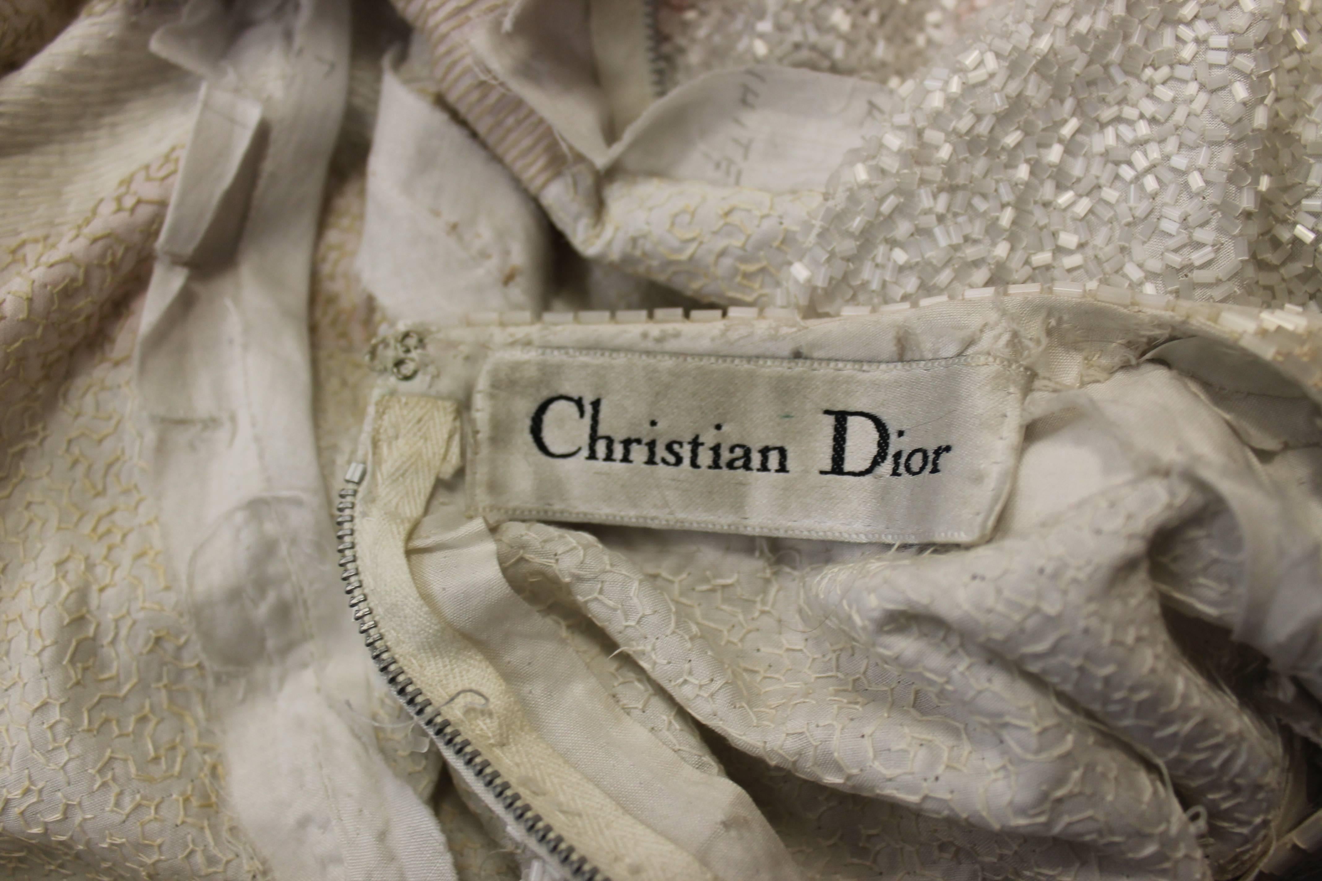 1960's Christian Dior Couture Beaded Gown For Sale 2