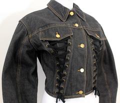 1990's Junior Gaultier Lace-Up Denim Jacket