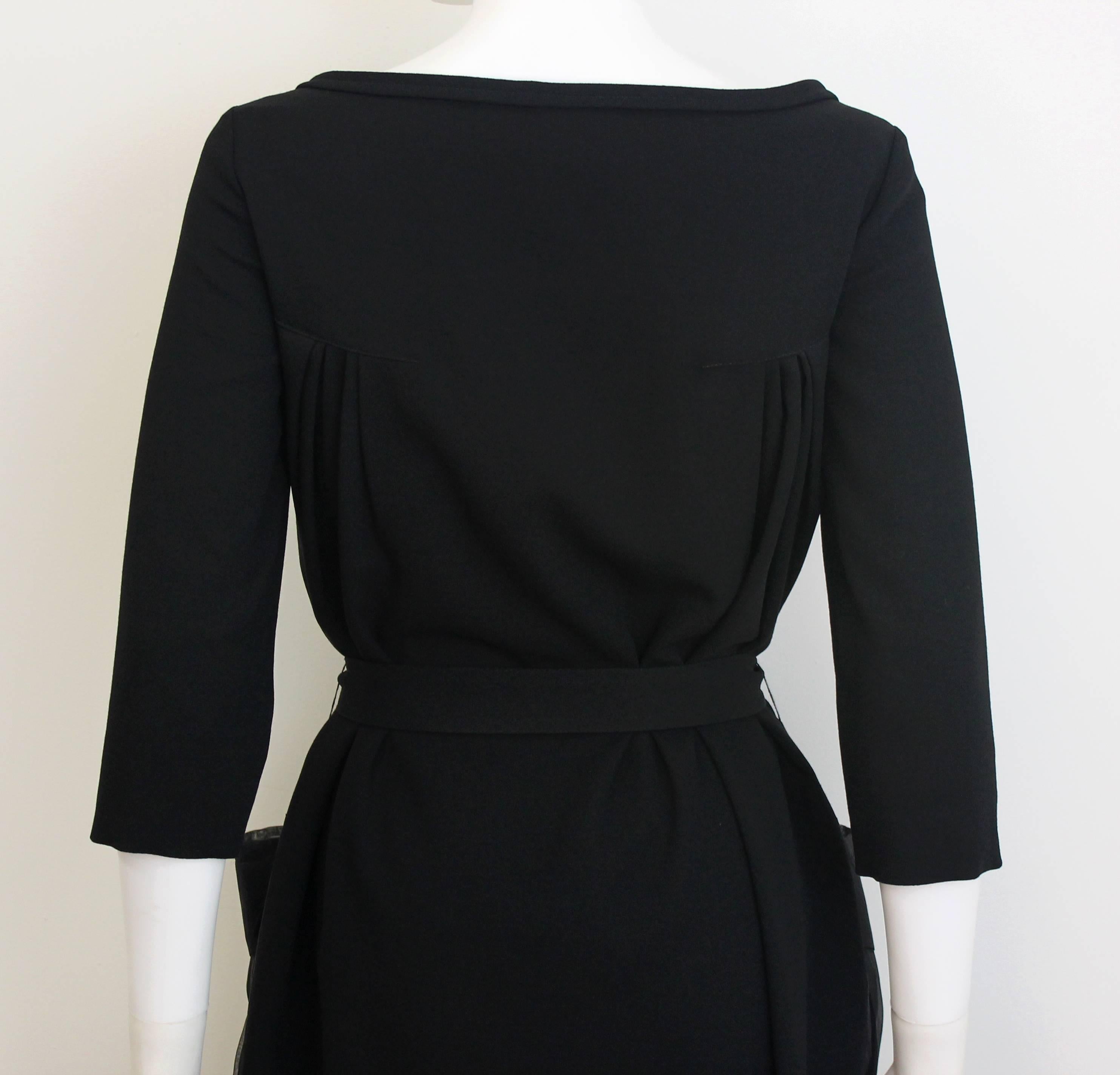 Christian Dior Black Dress with Sheer Pockets 1