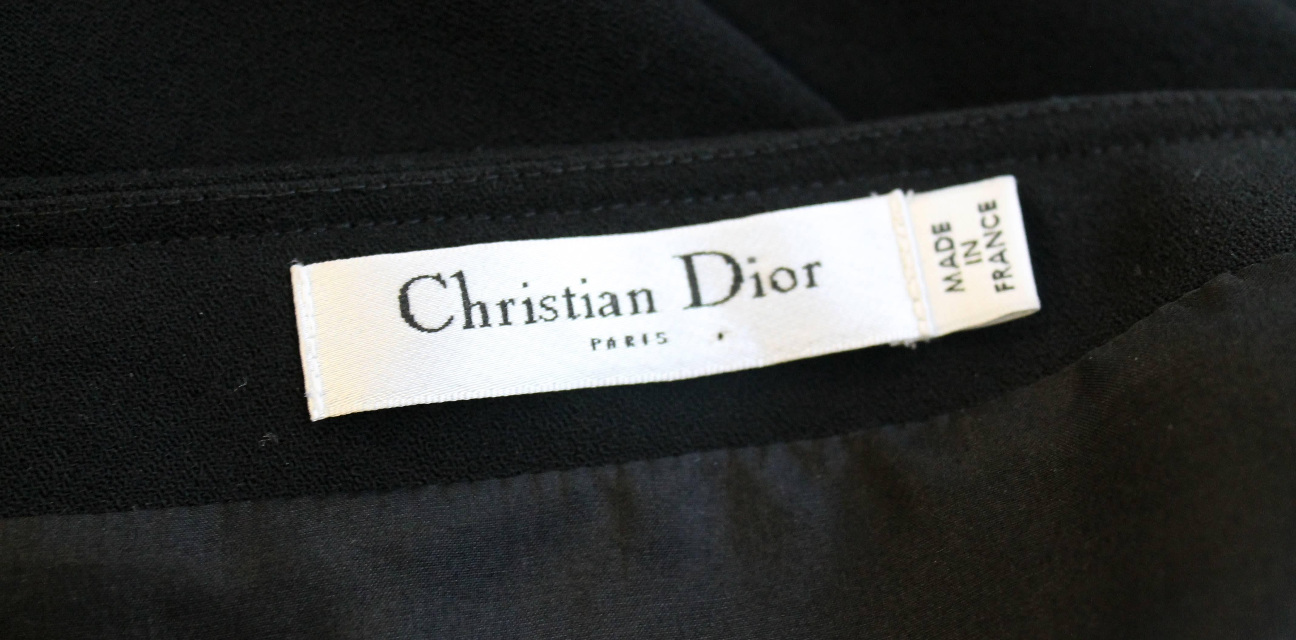 Christian Dior Black Dress with Sheer Pockets 3