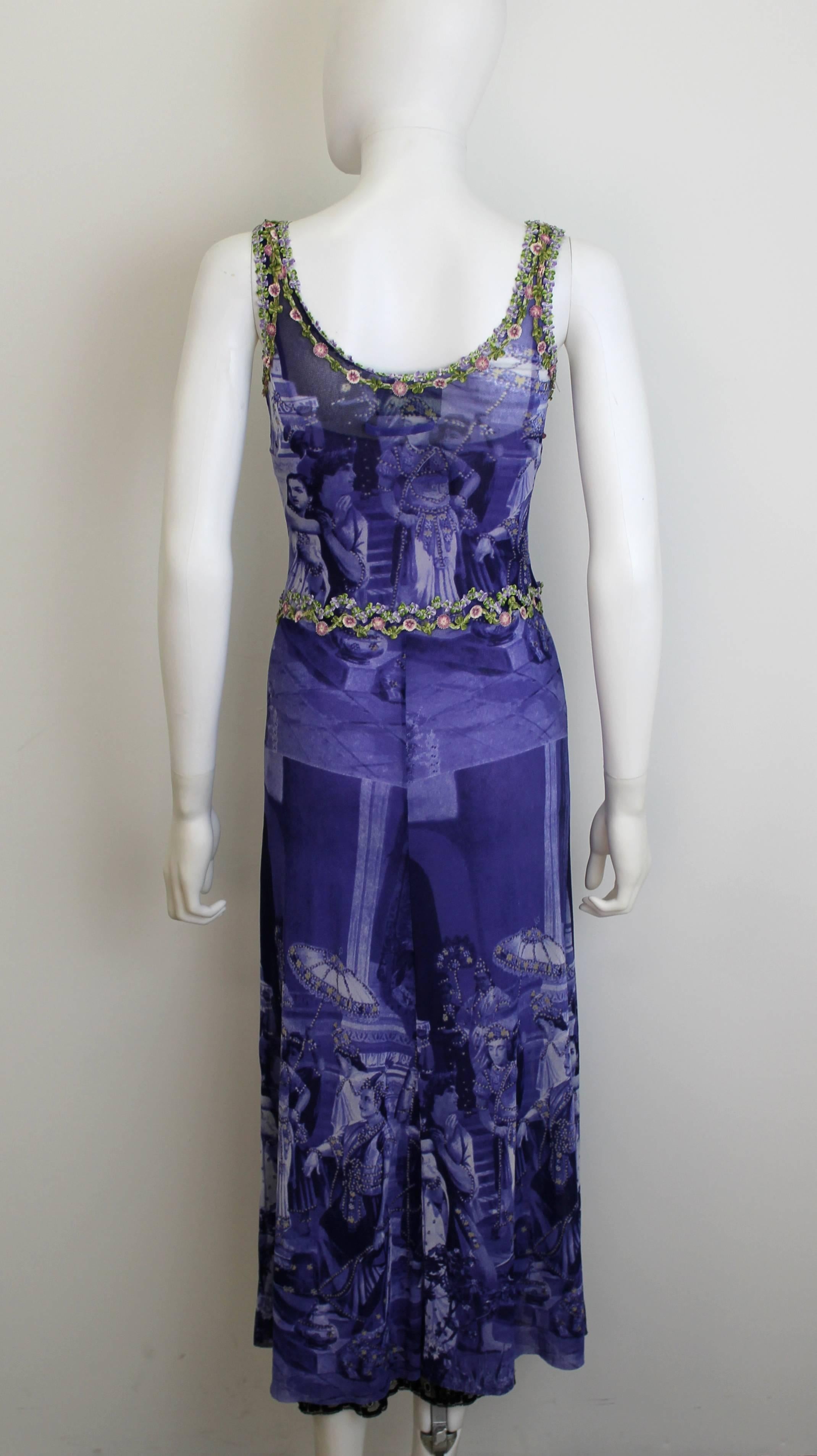Women's 1990's Jean Paul Gaultier Flower-Appliqué Dress