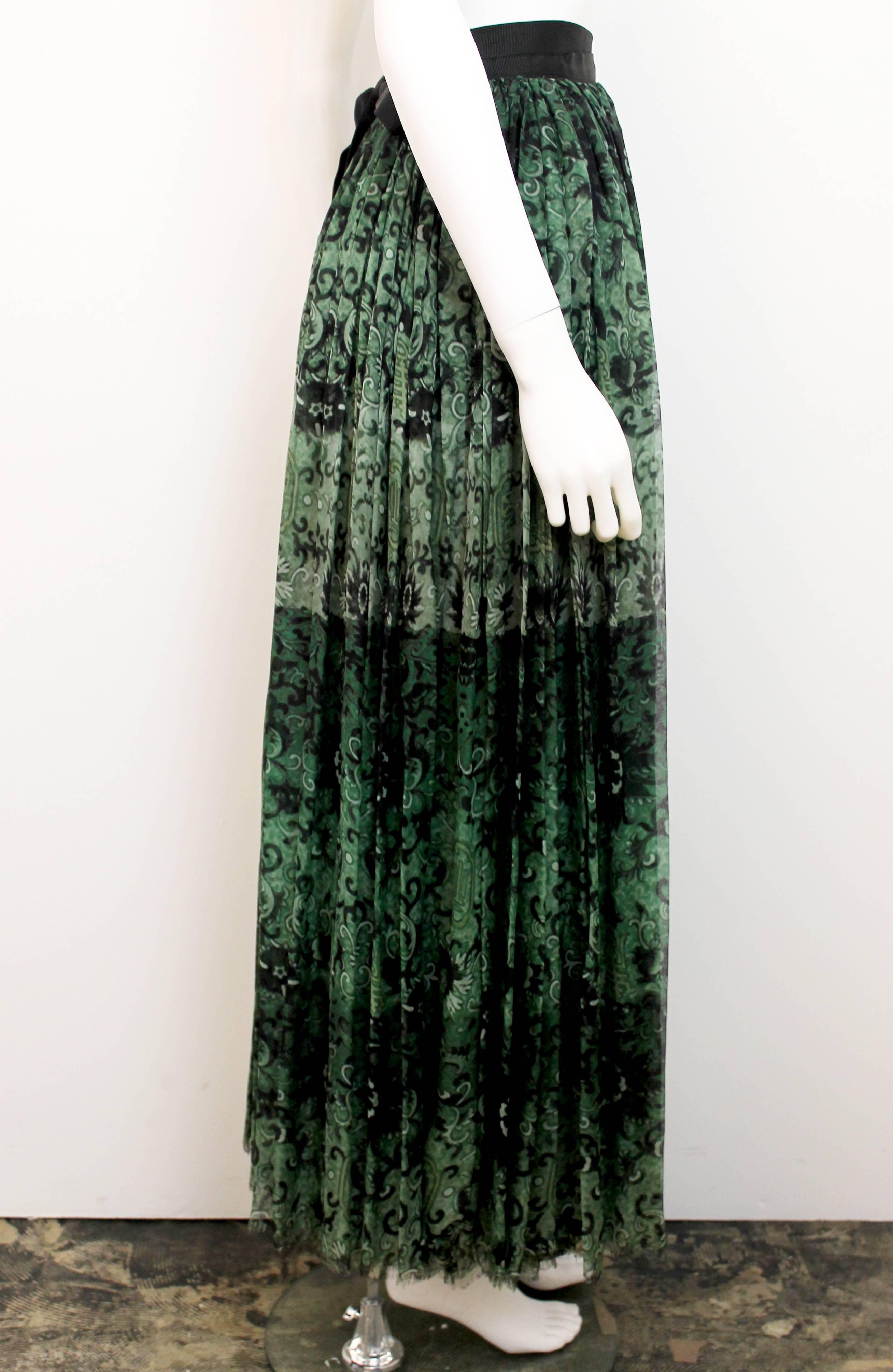 Women's Mary Katrantzou AW 2011 Runway Emerald Printed Wrap-Skirt