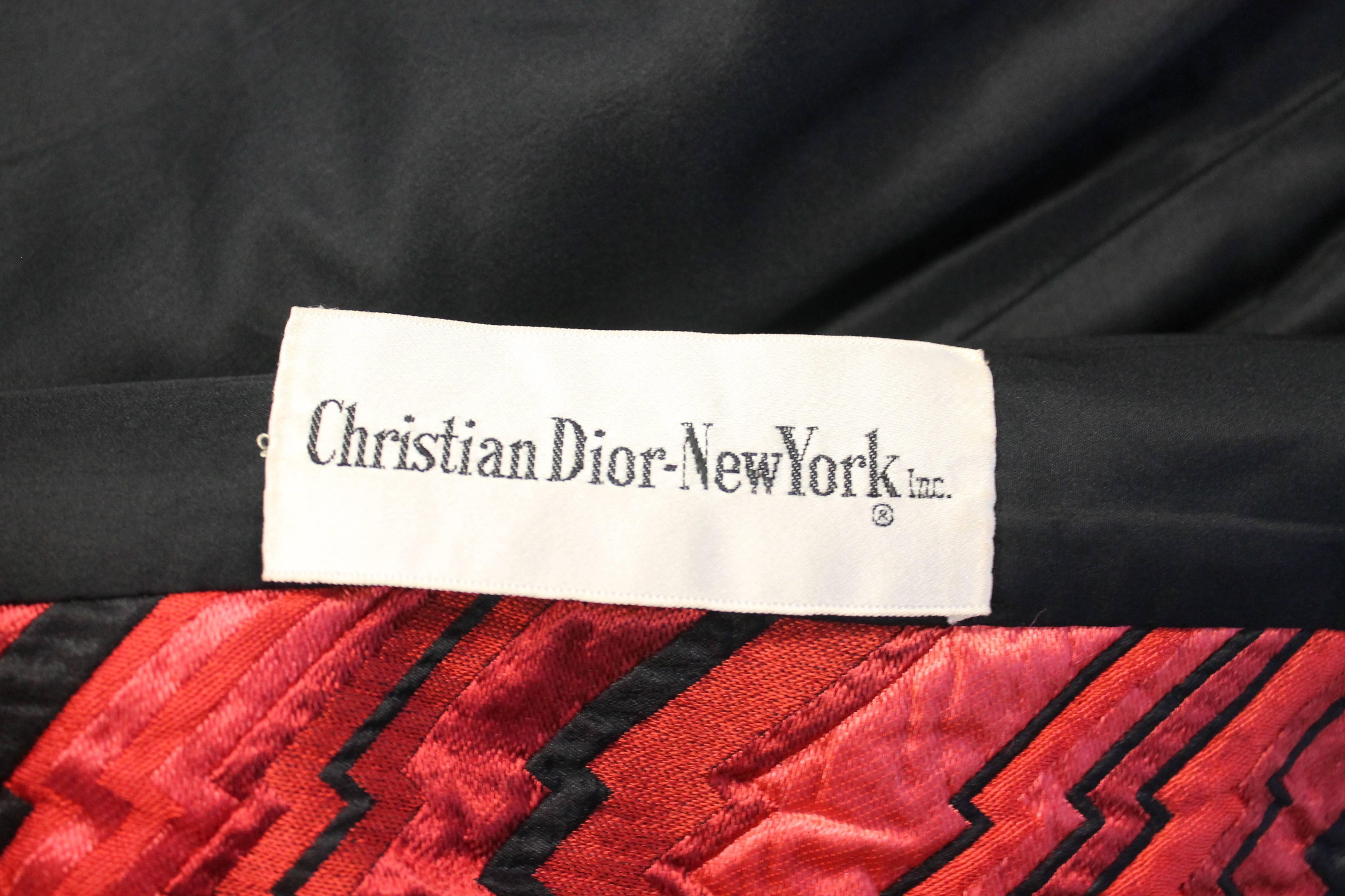 1960's Christian Dior New York Brocade Zig-Zag Coat 2