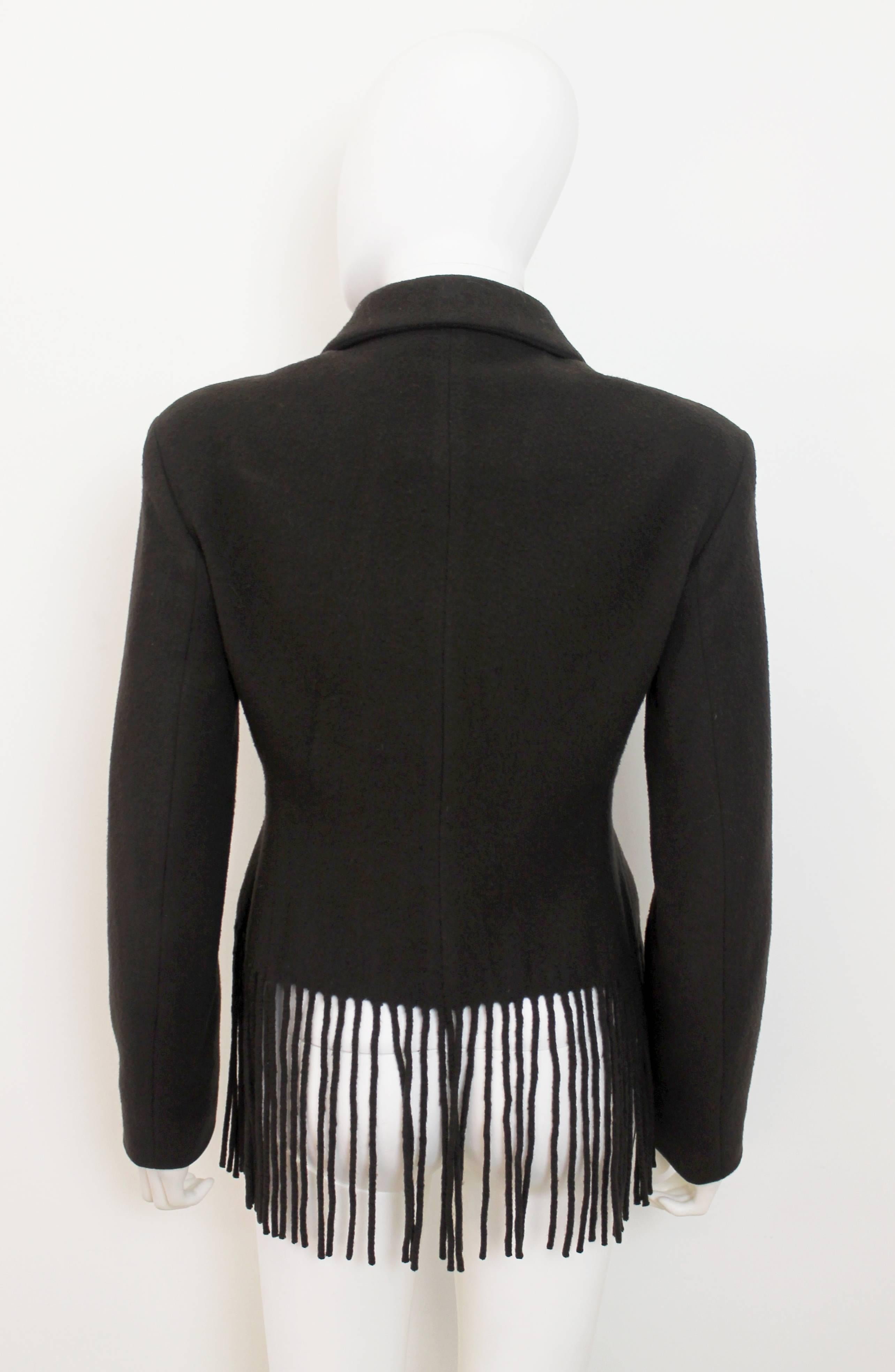 1980's Helmut Lang Fringe Wool Jacket In Good Condition In London, GB