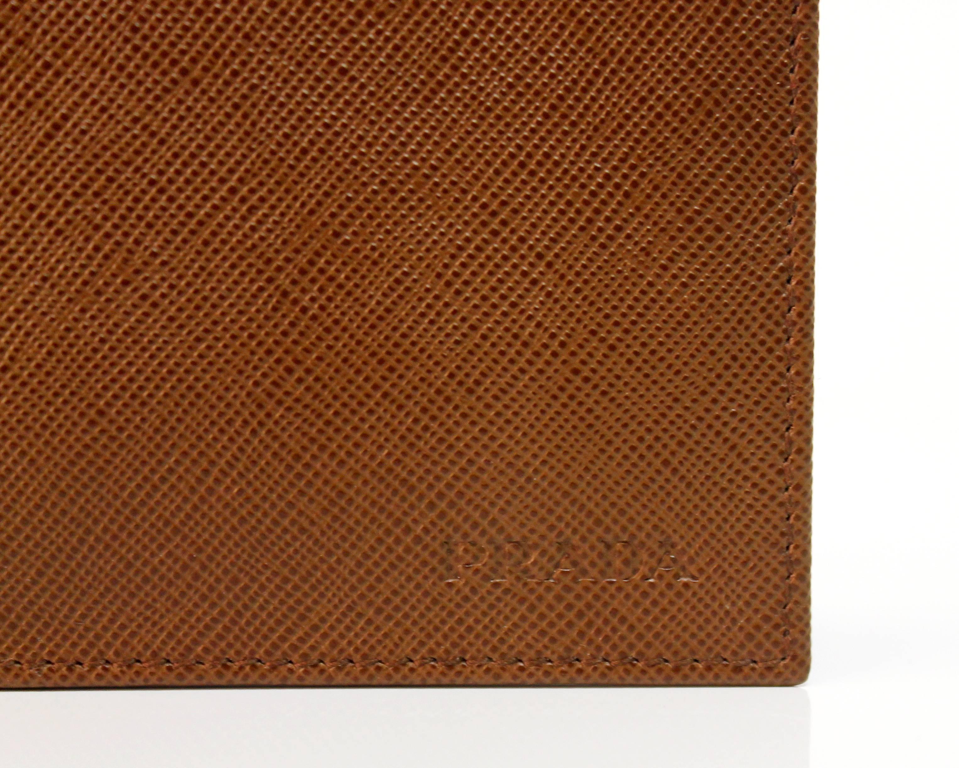 Classic Prada Brown Saffiano Leather Wallet 1