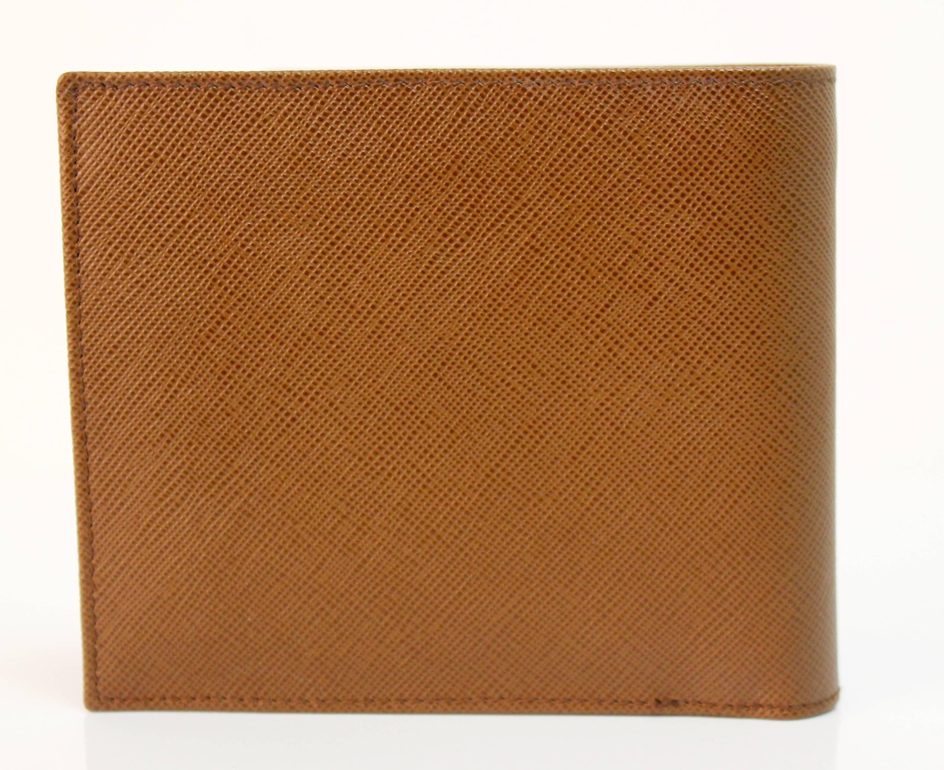Classic Prada Brown Saffiano Leather Wallet 2