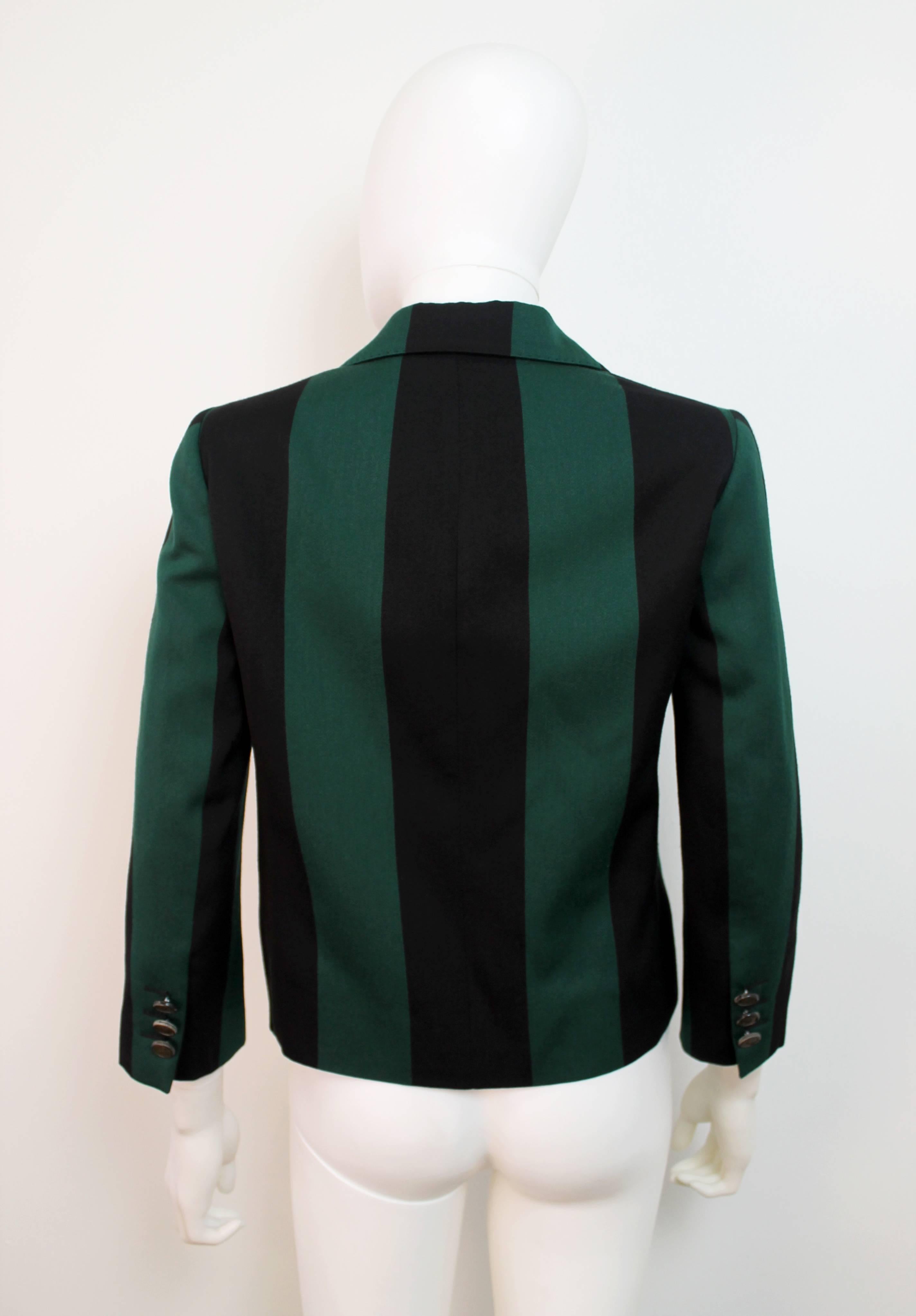 Gucci Cropped-Sleeve Striped 