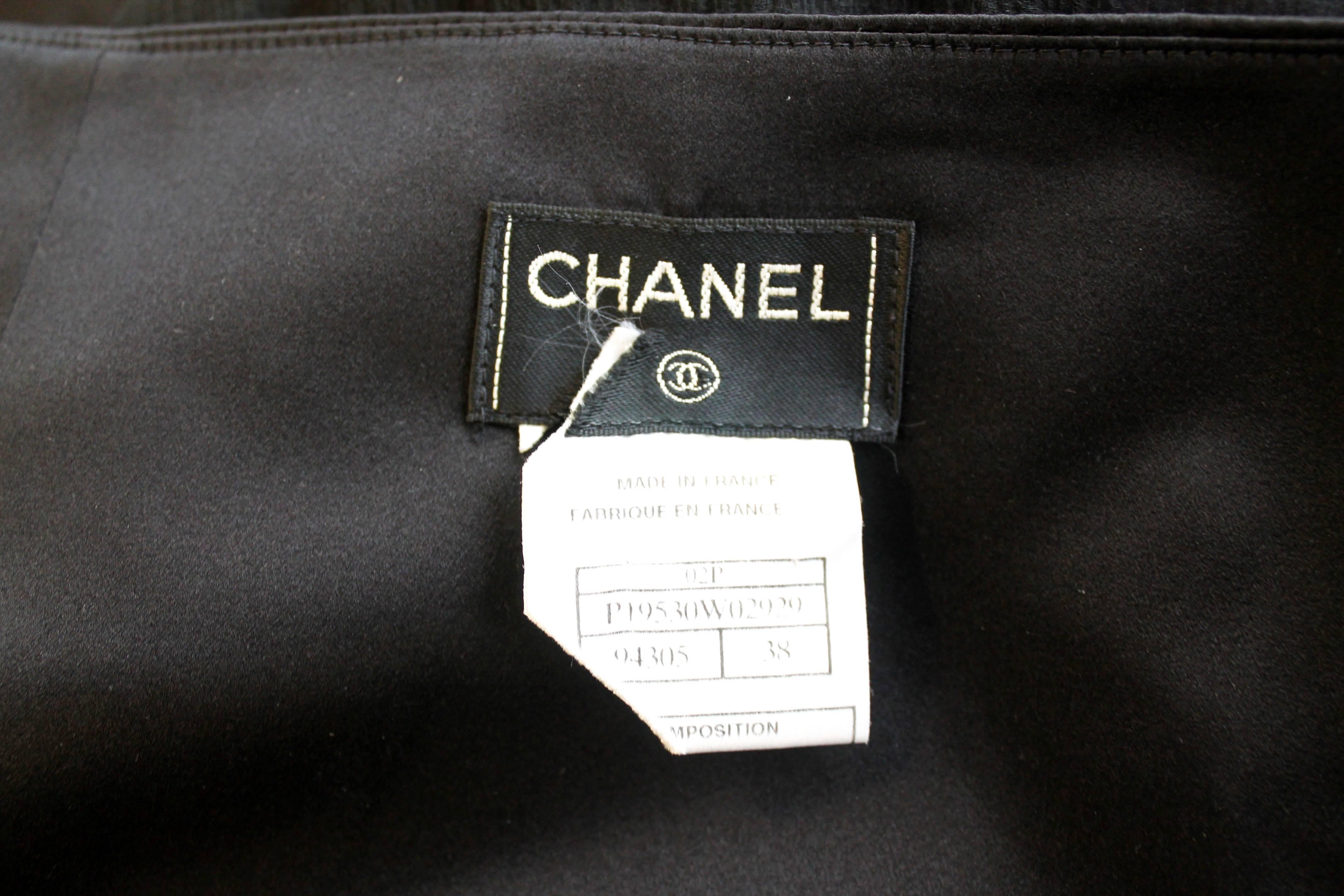 Chanel SS 2002 Black Sheer Runway Skirt 2