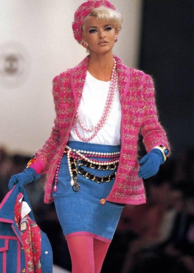 Chanel S/S 1991 'hip hop collection' jacket worn by Linda Evangelista 3