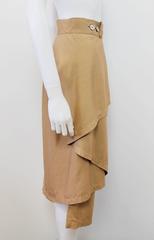Yohji Yamamoto "Gothic" Brown Tiered Skirt c. 1995