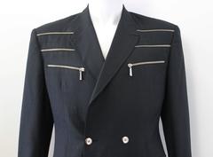 1980s Claude Montana Men’s Power dressing Zip Detail jacket