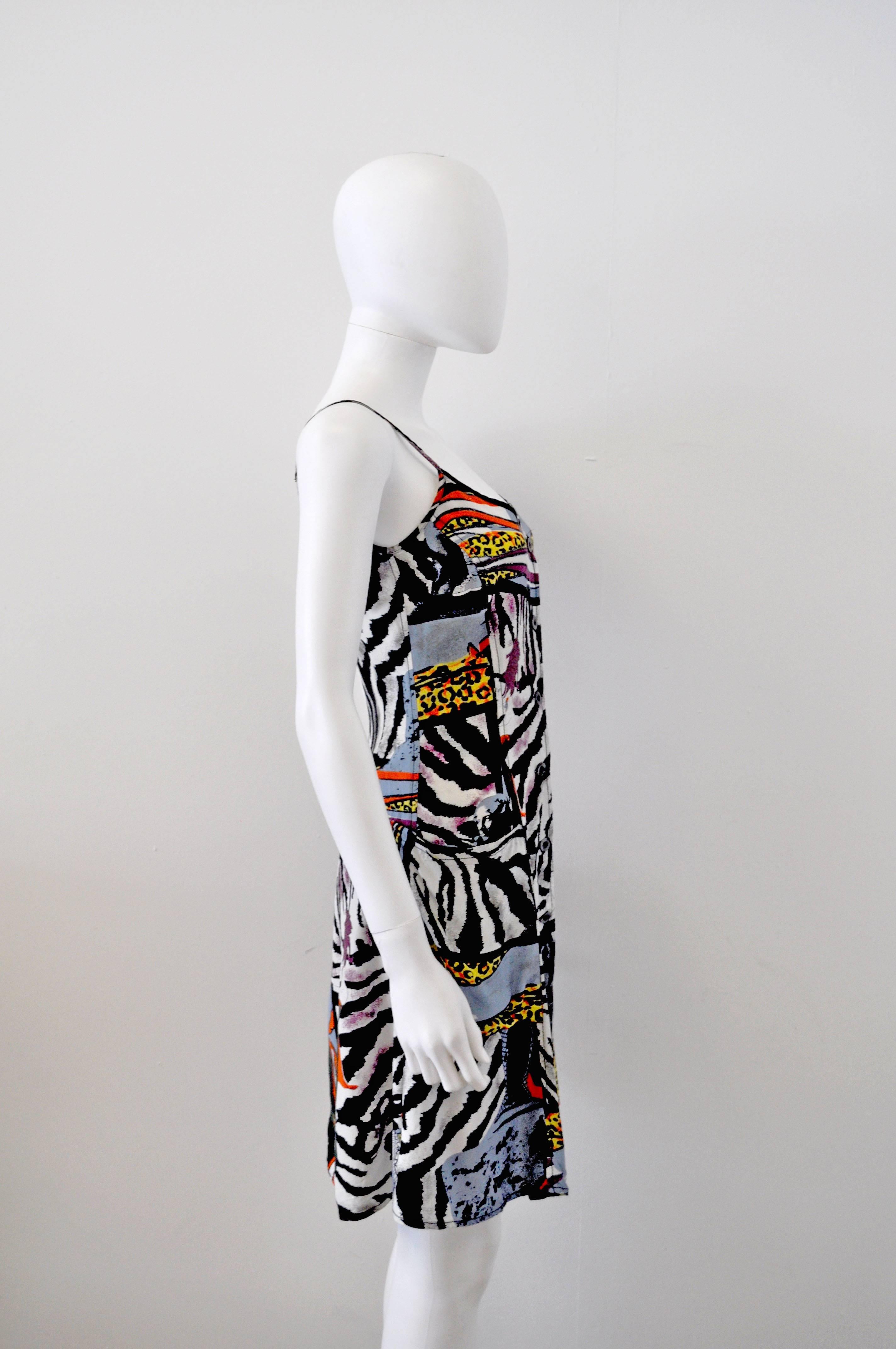 Black 1990s Junior Gaultier by Jean-Paul Gaultier Animal Print Dress