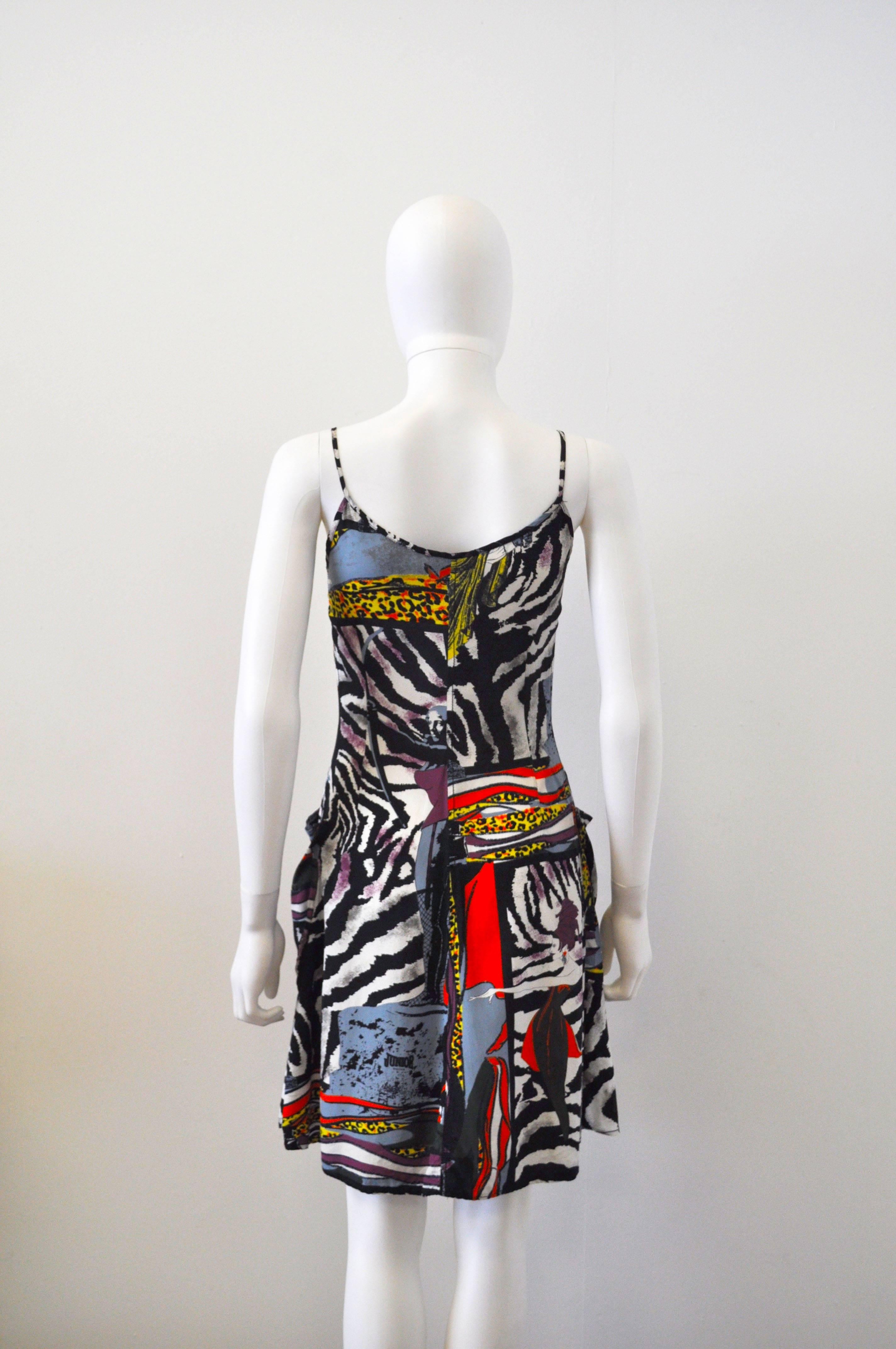 Women's 1990s Junior Gaultier by Jean-Paul Gaultier Animal Print Dress