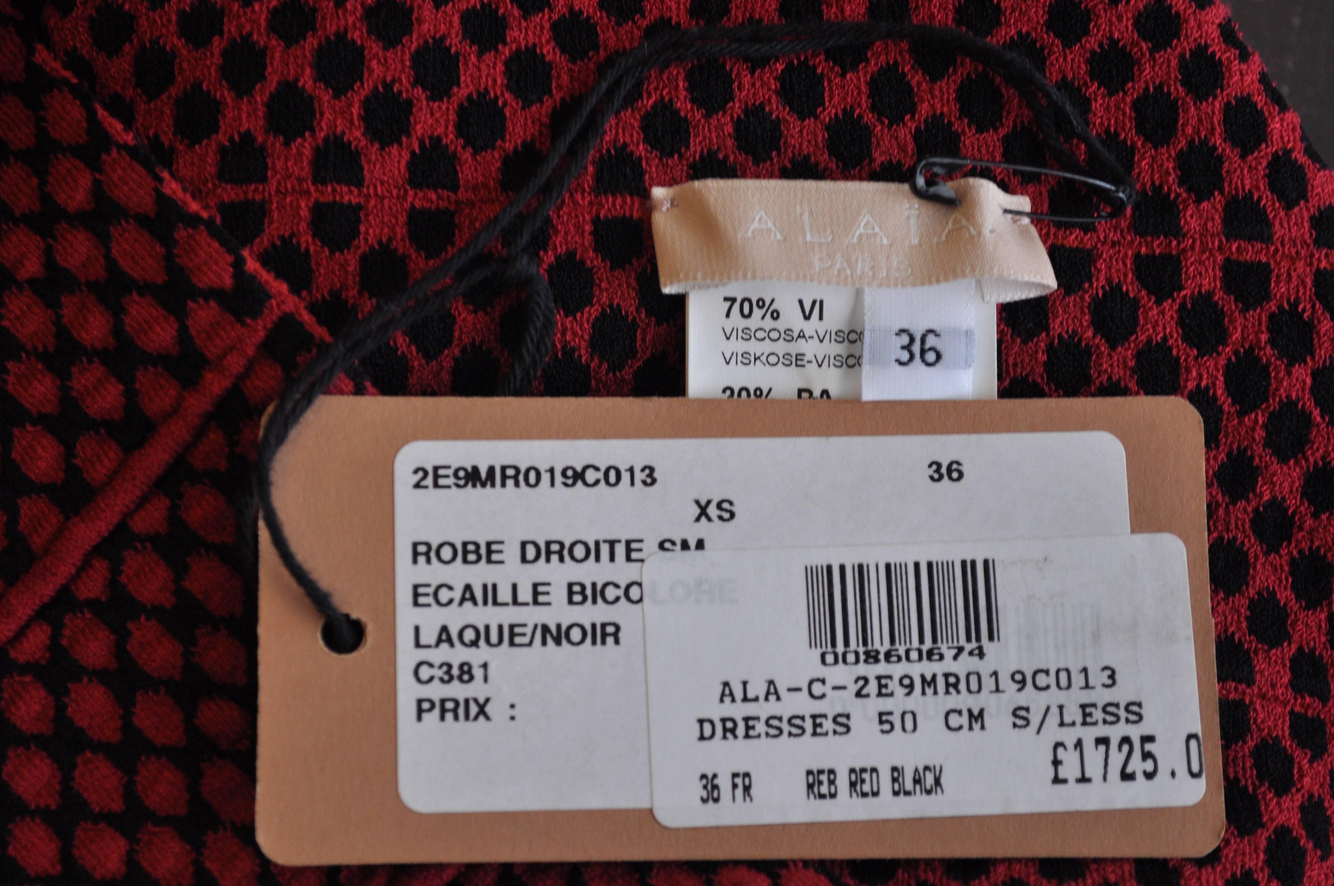 Azzedine Alaia Red Stretch Body-Con Knit Dress NWT 3
