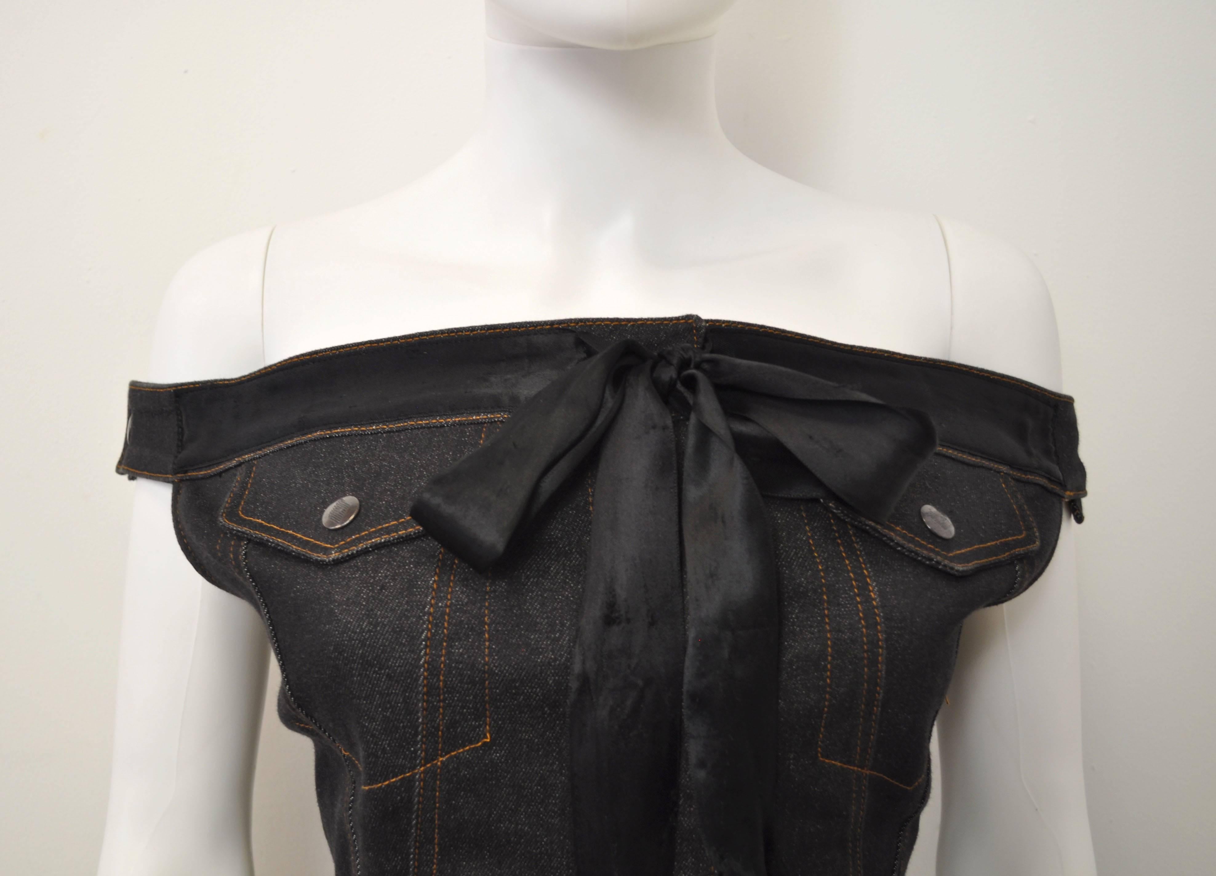1987 Jean-Paul Gaultier Junior  deconstructed ‘Victorian Jean Jacket’ corset top featured in The Face Magazine 

This fabulous top is from Jean-Paul Gaultiers Junior line. The top dates back to 1987 and was featured in the November issue of The