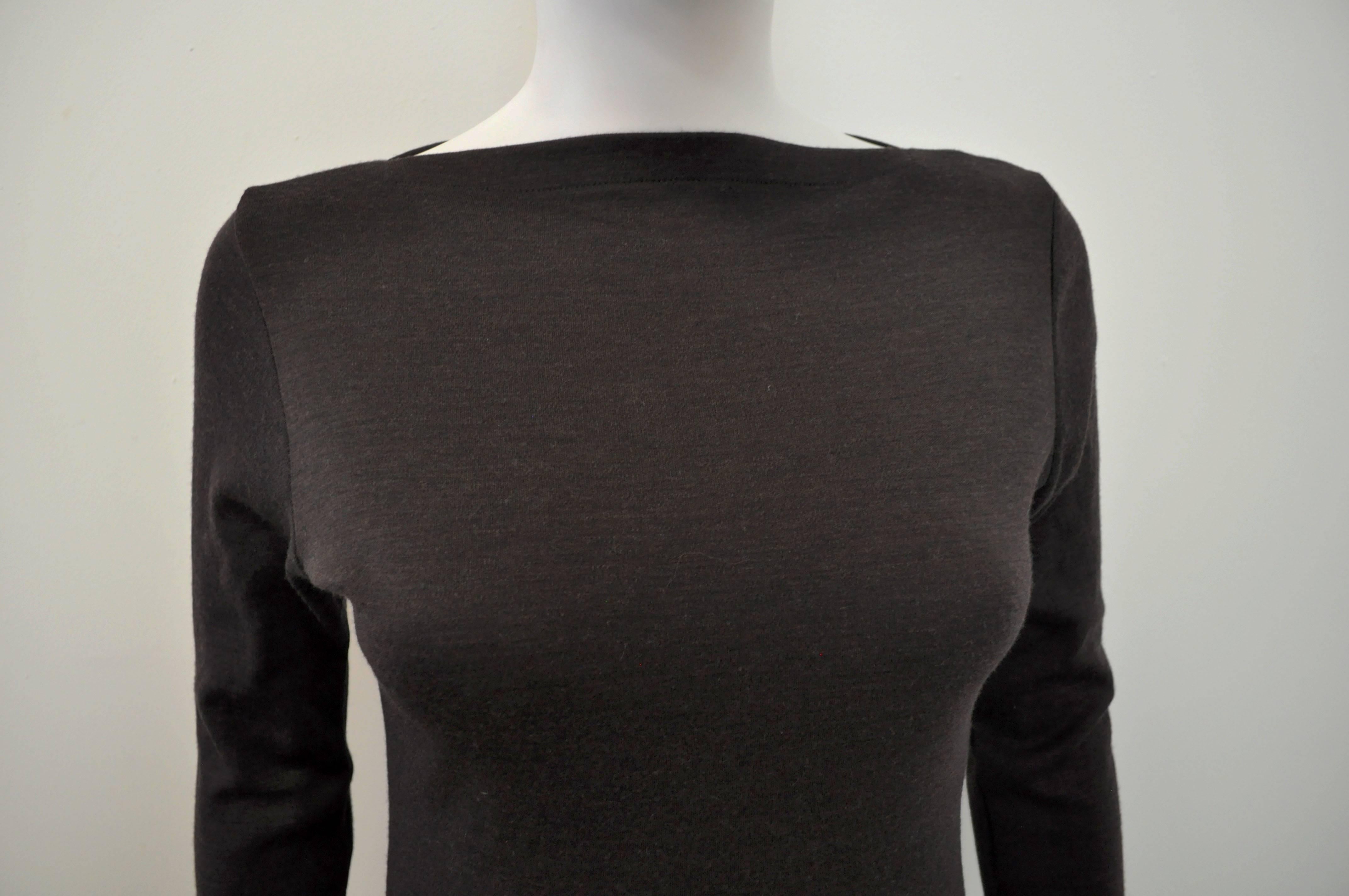 Yohji Yamamoto Y’s dark brown boat neck Knit top 2