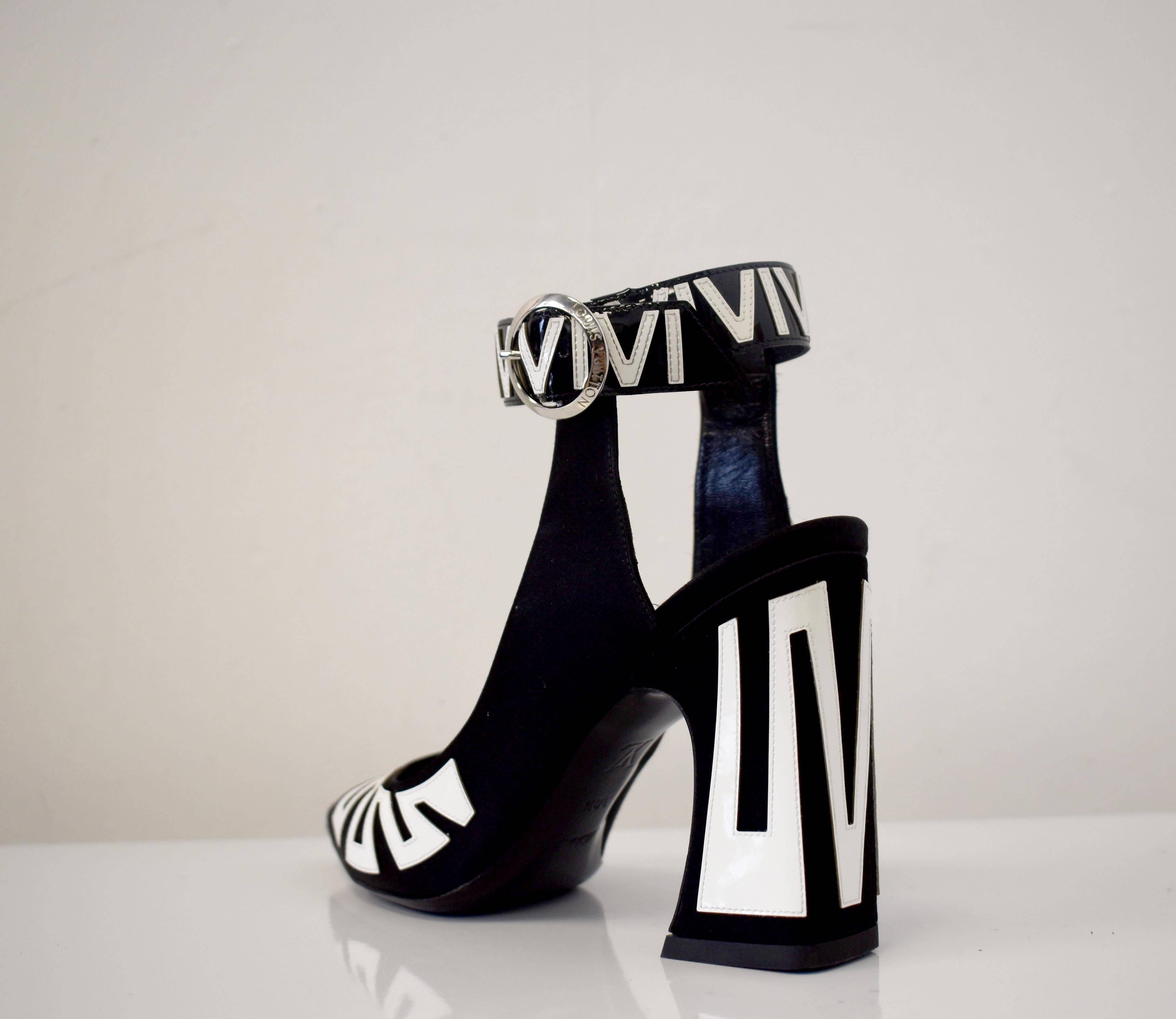 Louis Vuitton Satin and Patent Leather Ankle Fastening Heels by Ghesquiere 1